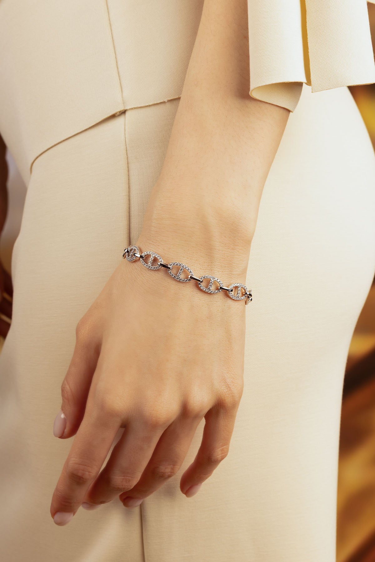 Bracelet Chaîne Maille Marine APM Monaco en argent