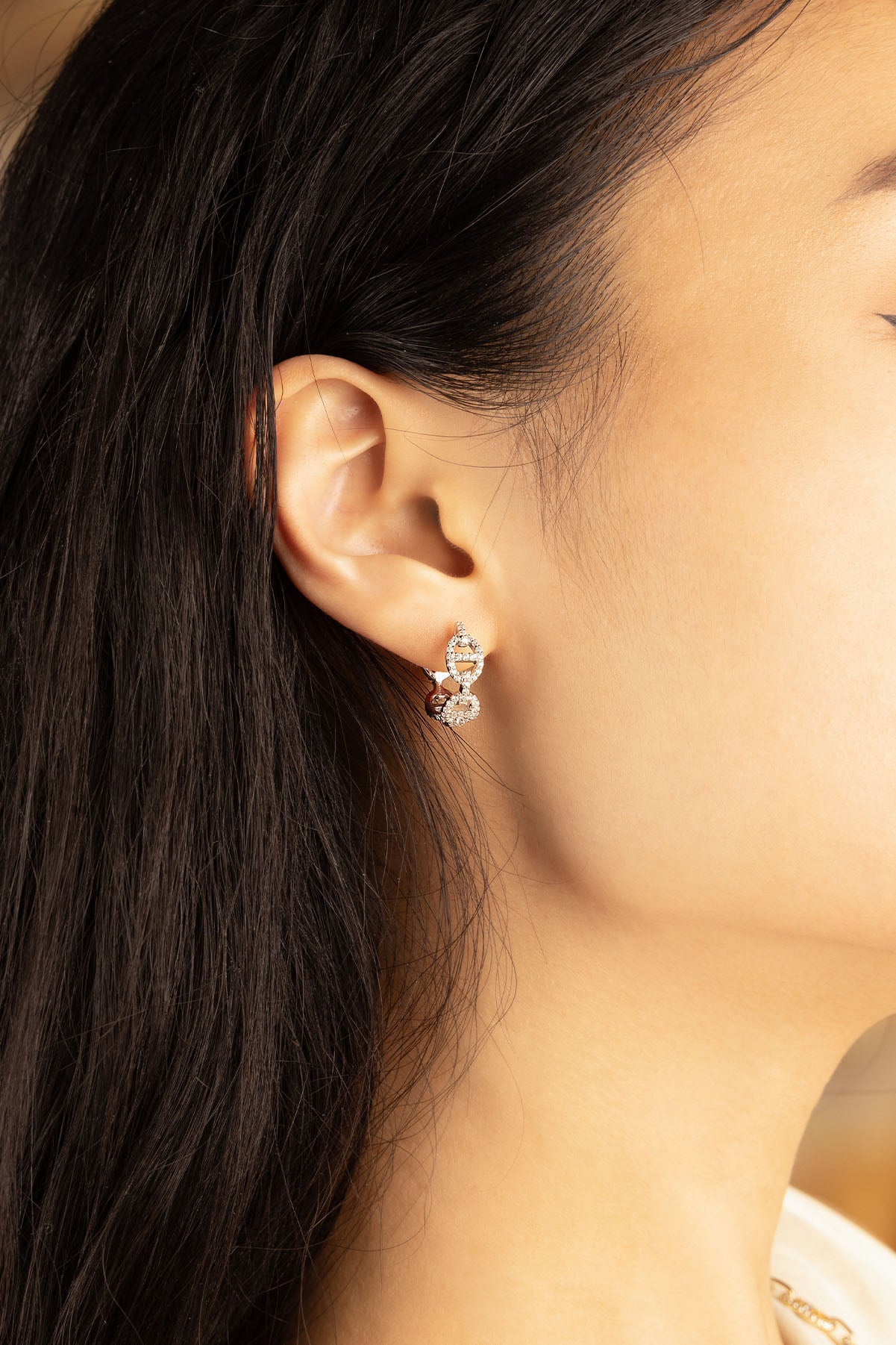 Créoles Maille Marine APM Monaco en argent