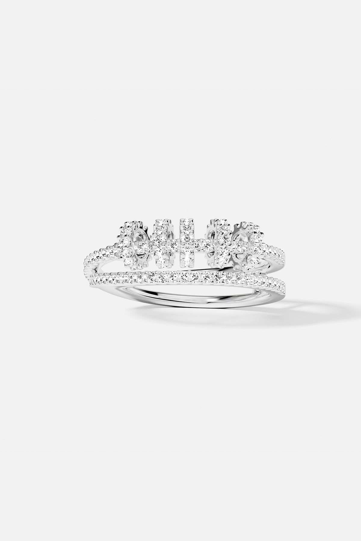Bague APM double anneau, éclat scintillant et allure délicatement moderne.