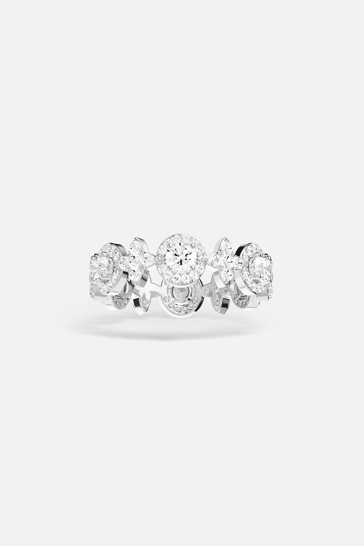 Bague APM, éclat floral et lumière scintillante, une élégance délicatement précieuse.