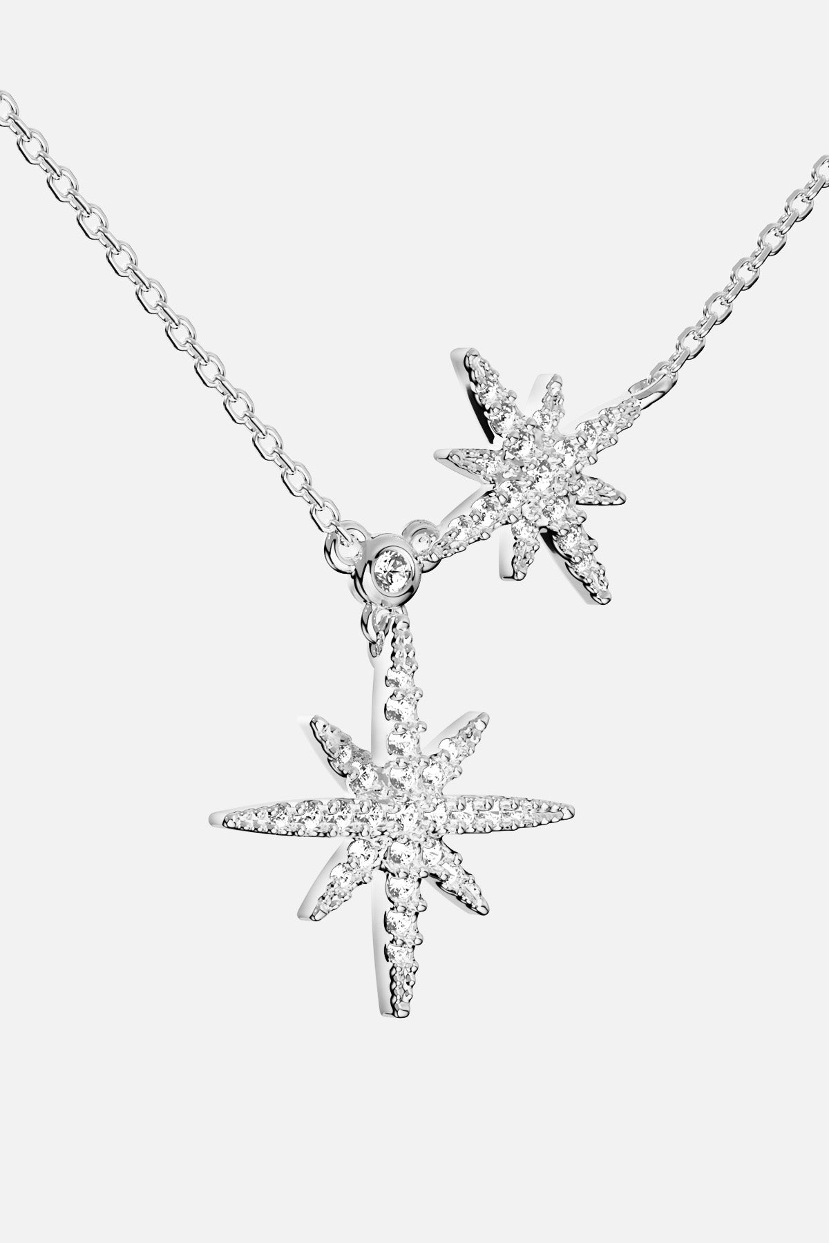 Collier APM Météorites, deux étoiles scintillantes pour une allure céleste et moderne.