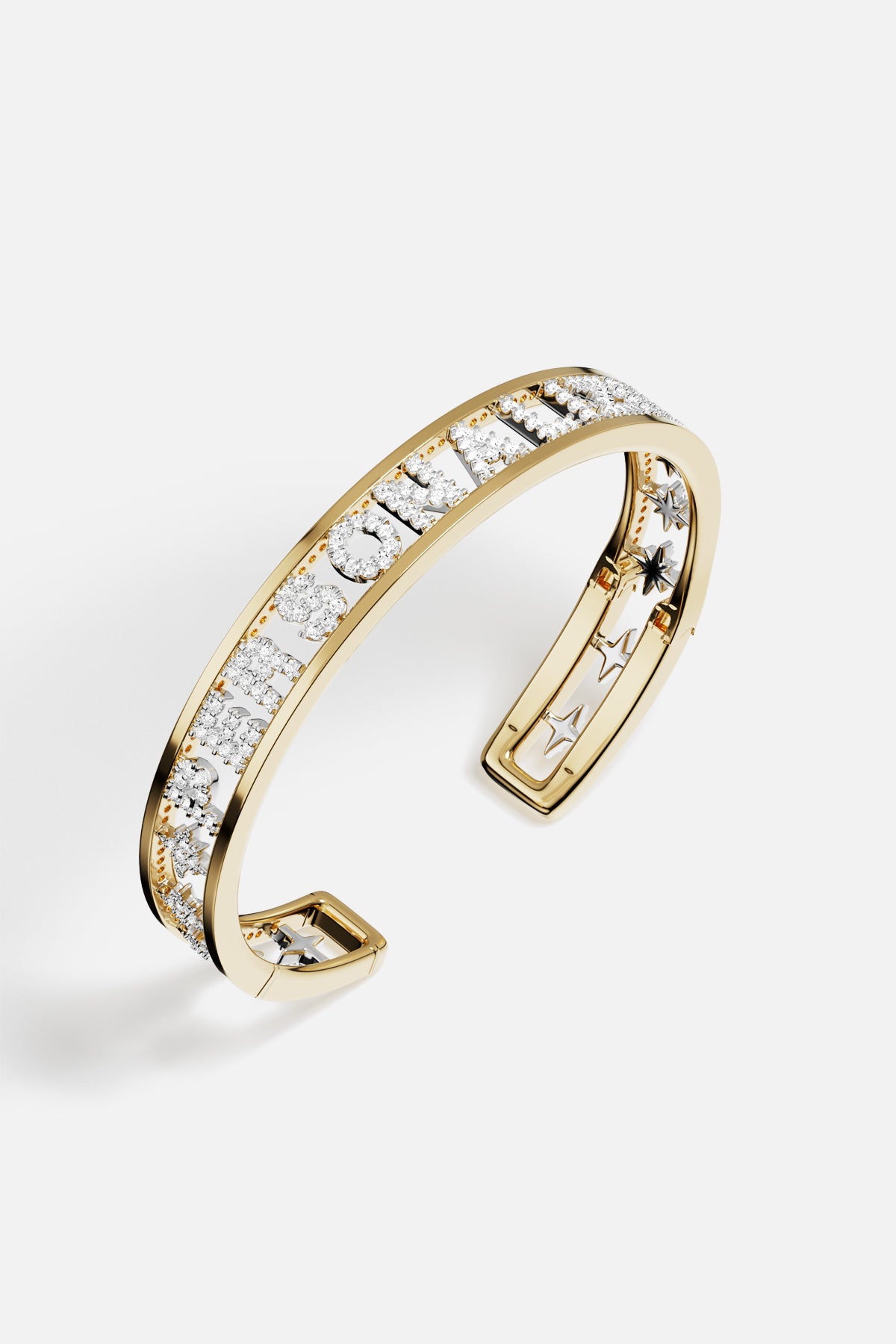 Bracelet APM Soleil, éclat doré et étoiles scintillantes, une élégance lumineuse au quotidien.
