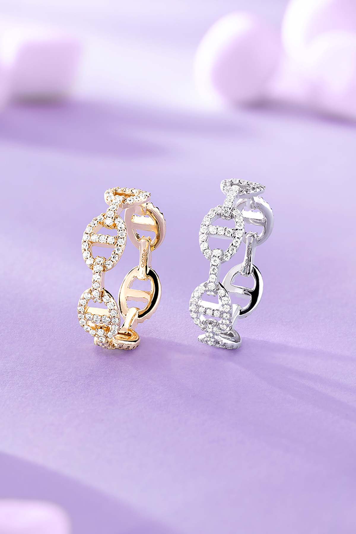 APM Monaco Bague Maille Marine en Argent