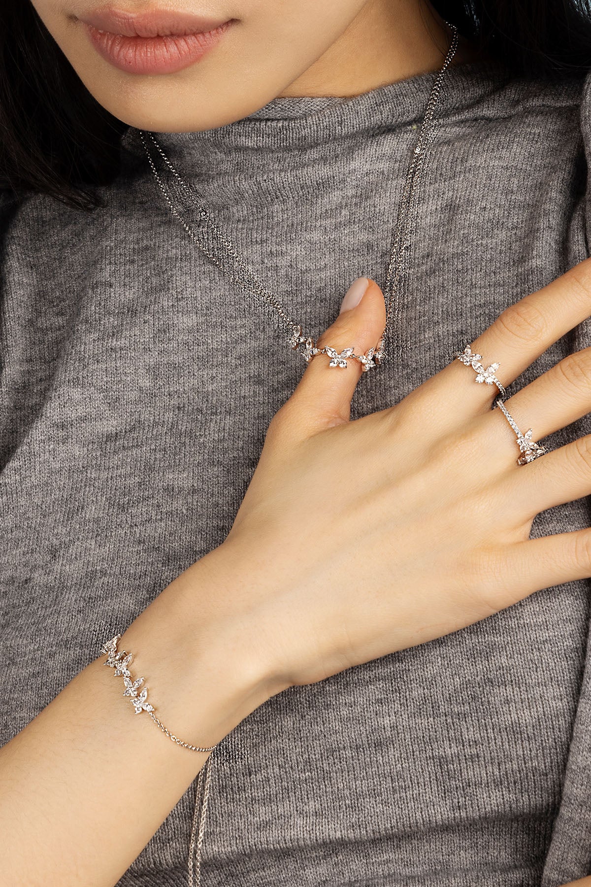 APM Monaco Bague Papillon en argent