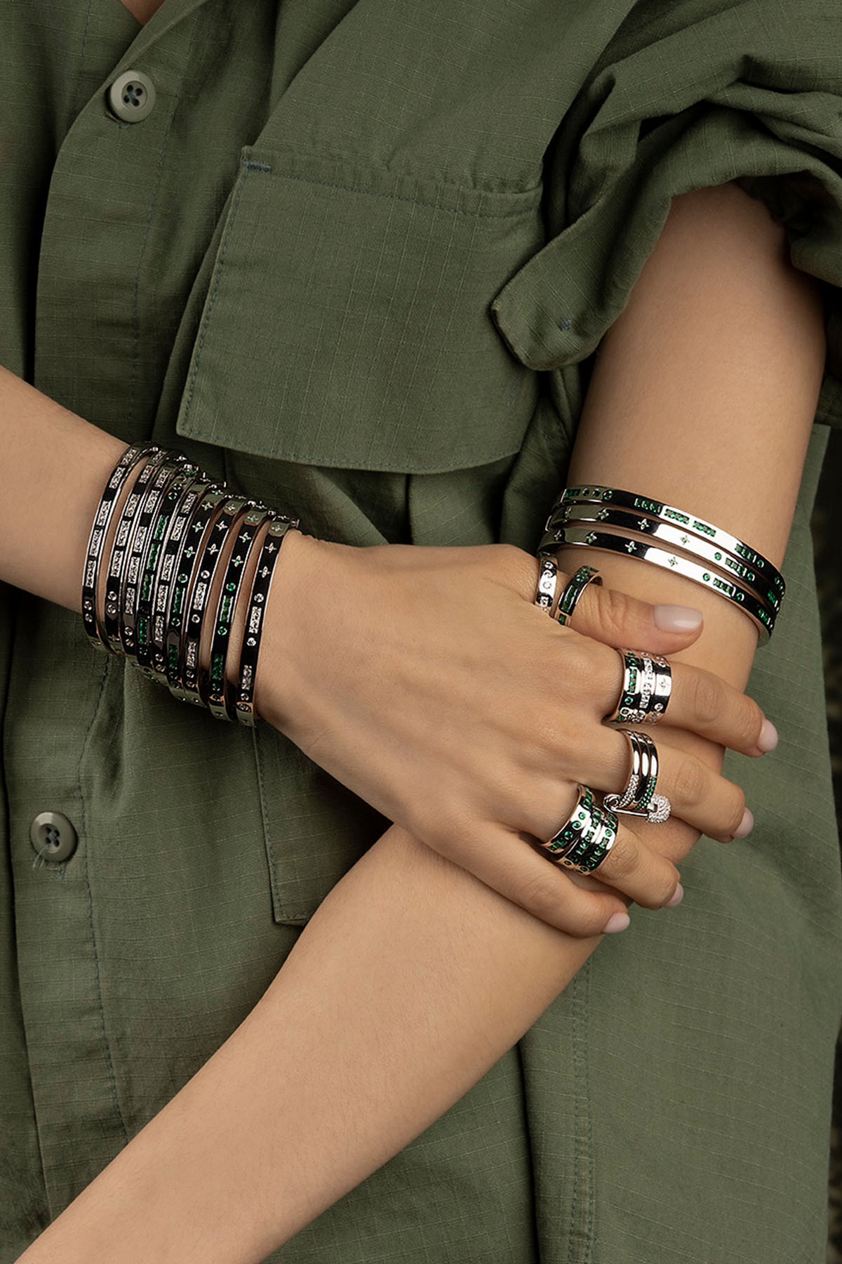 APM Monaco Bague Morse Code Smile en Argent
