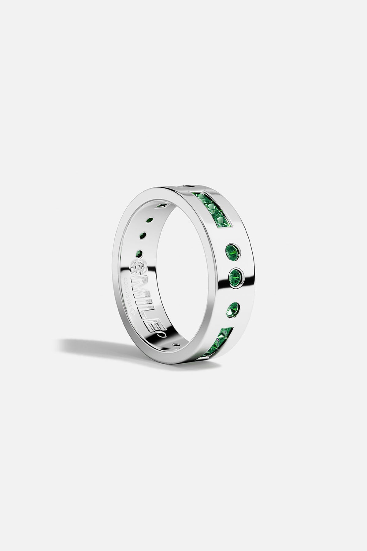 APM Monaco Bague Morse Code Smile en Argent
