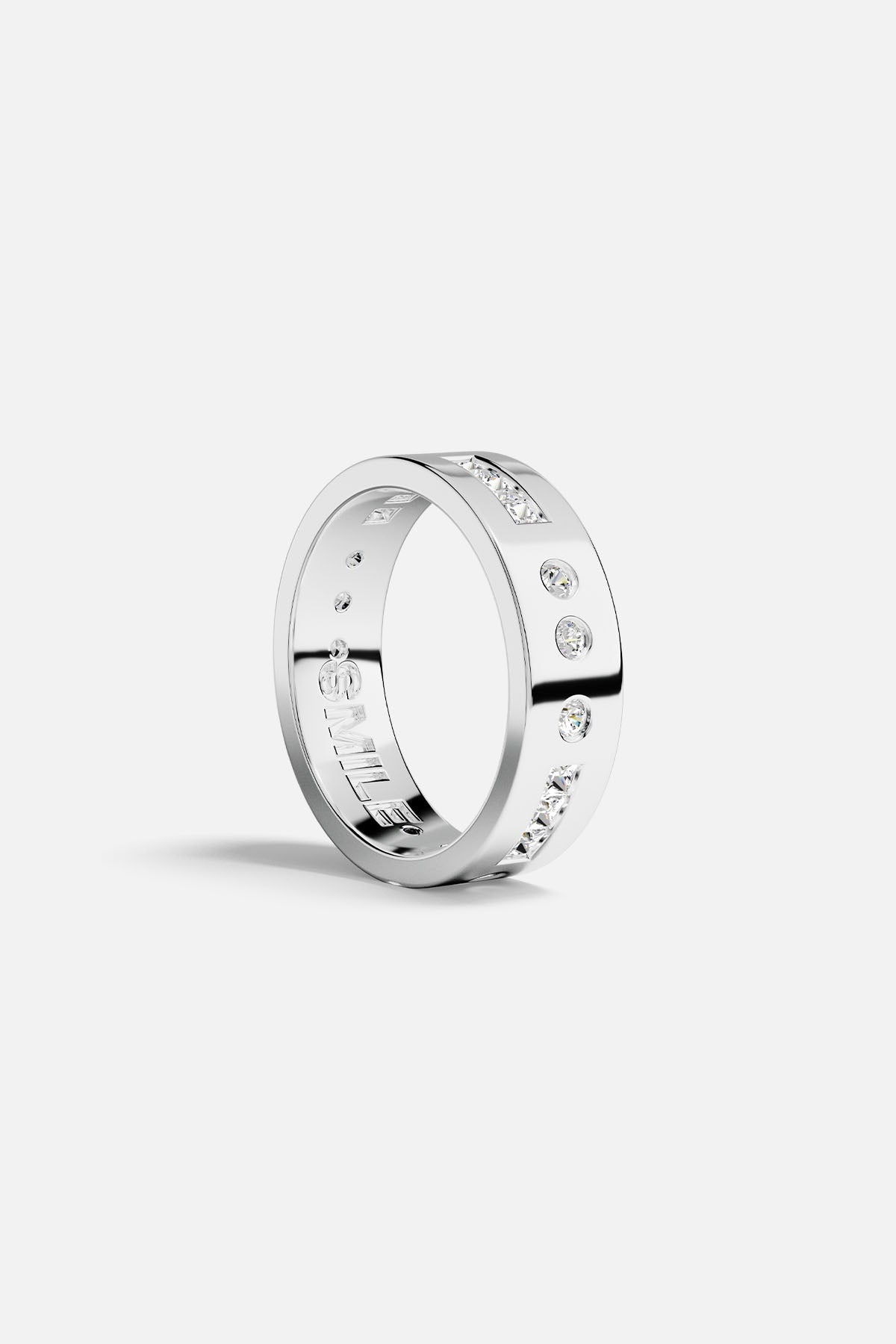 APM Monaco Bague Code Morse SMILE en Argent
