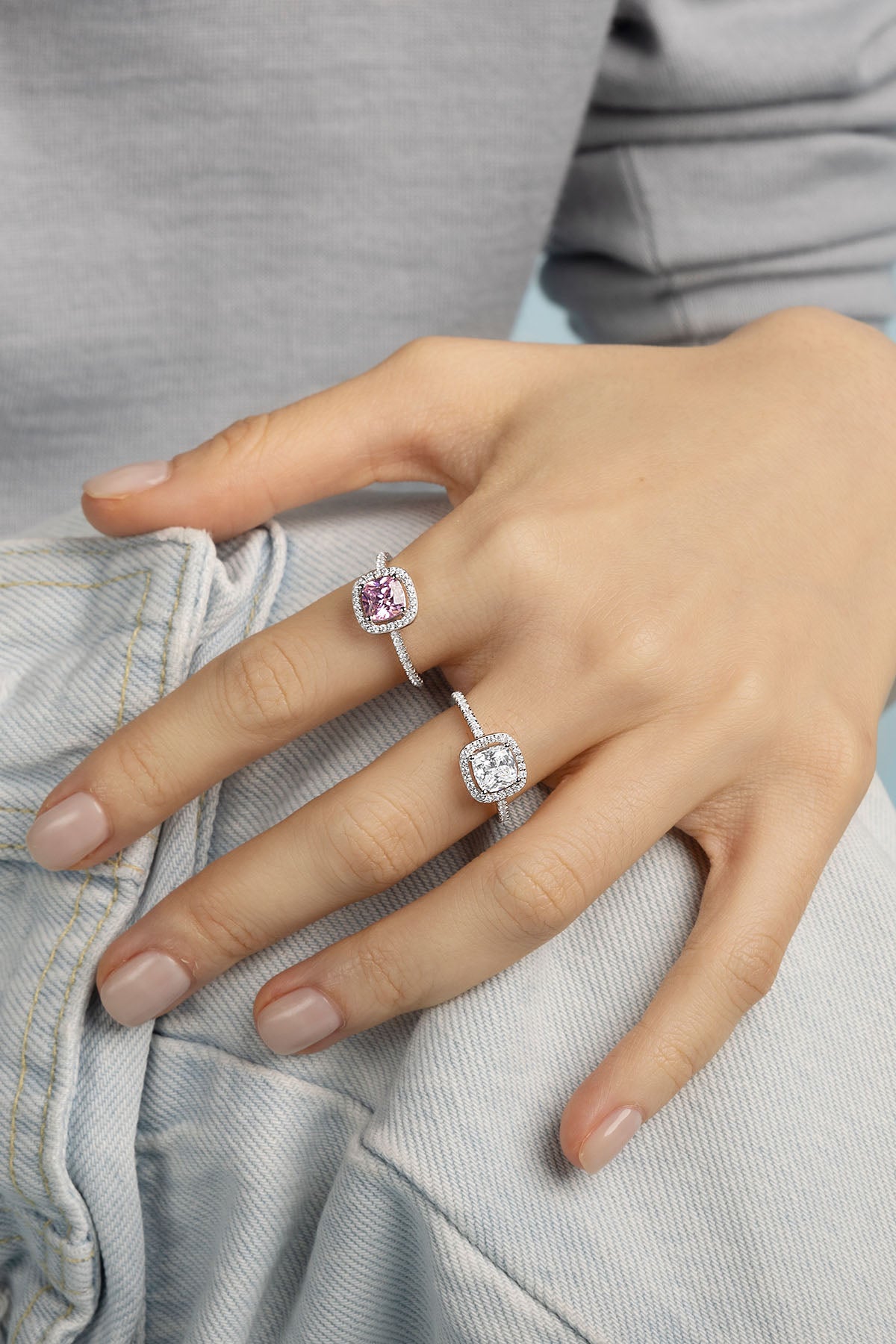 Bague Pavé Carrée - APM Monaco