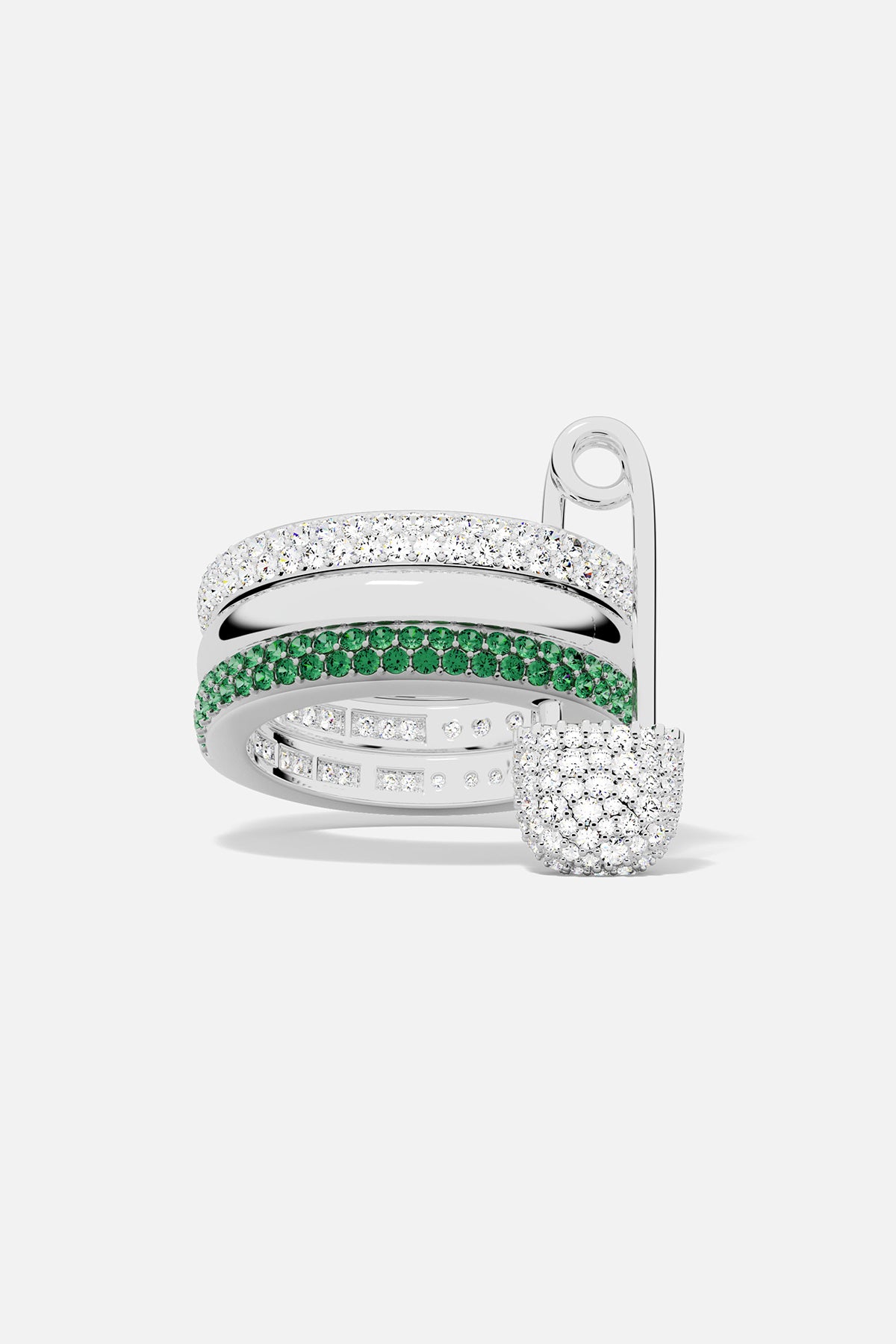 APM Monaco Bague Épingle Love Smile Bonheur en Argent