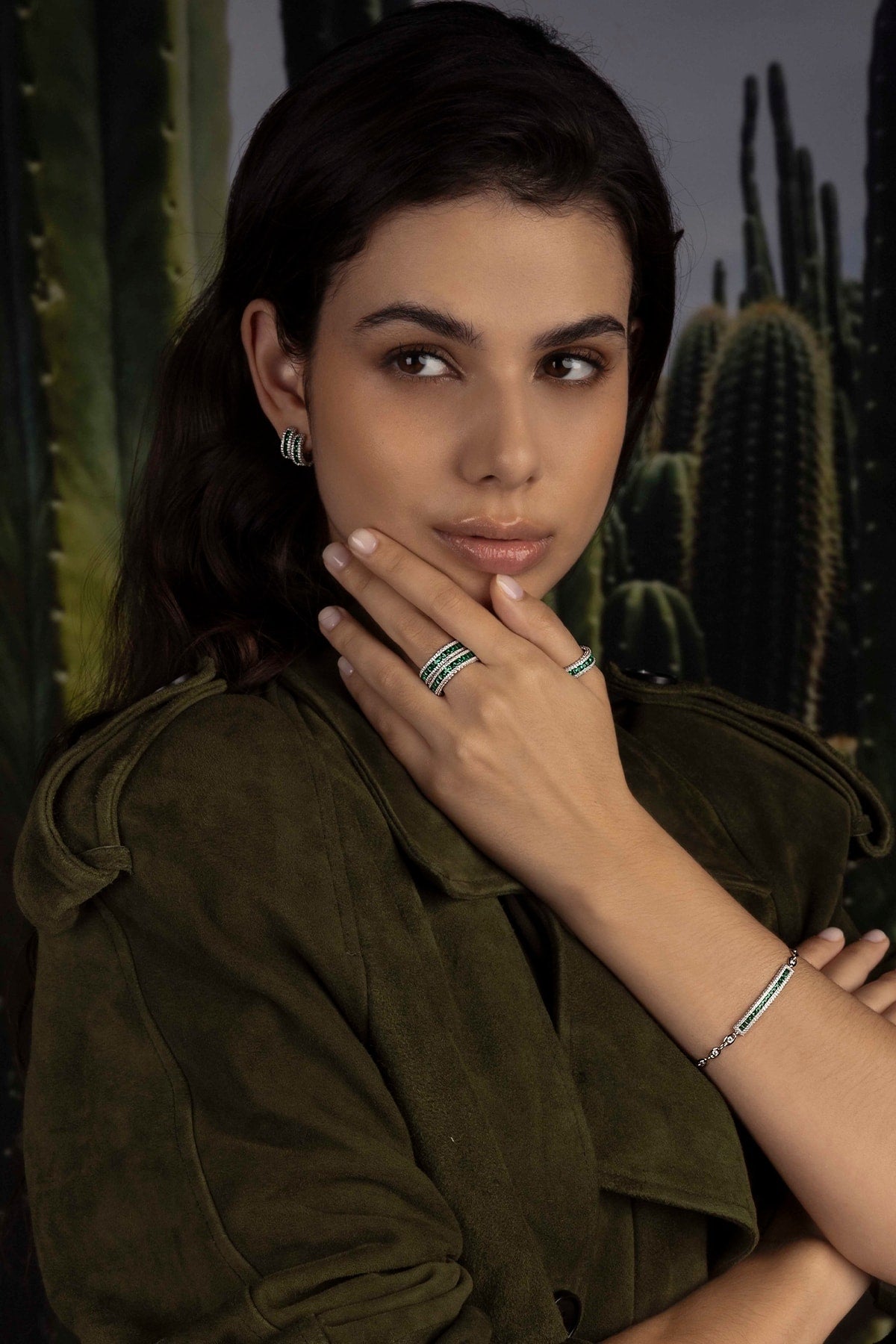 APM Monaco Bague Pavé en Argent
