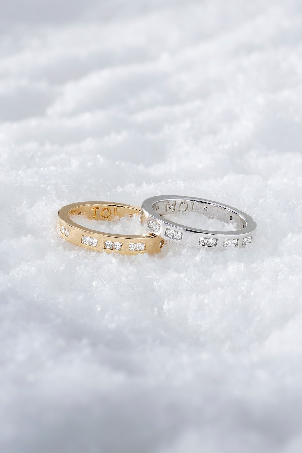 APM Monaco Bagues Code Morse Toi Et Moi en Argent