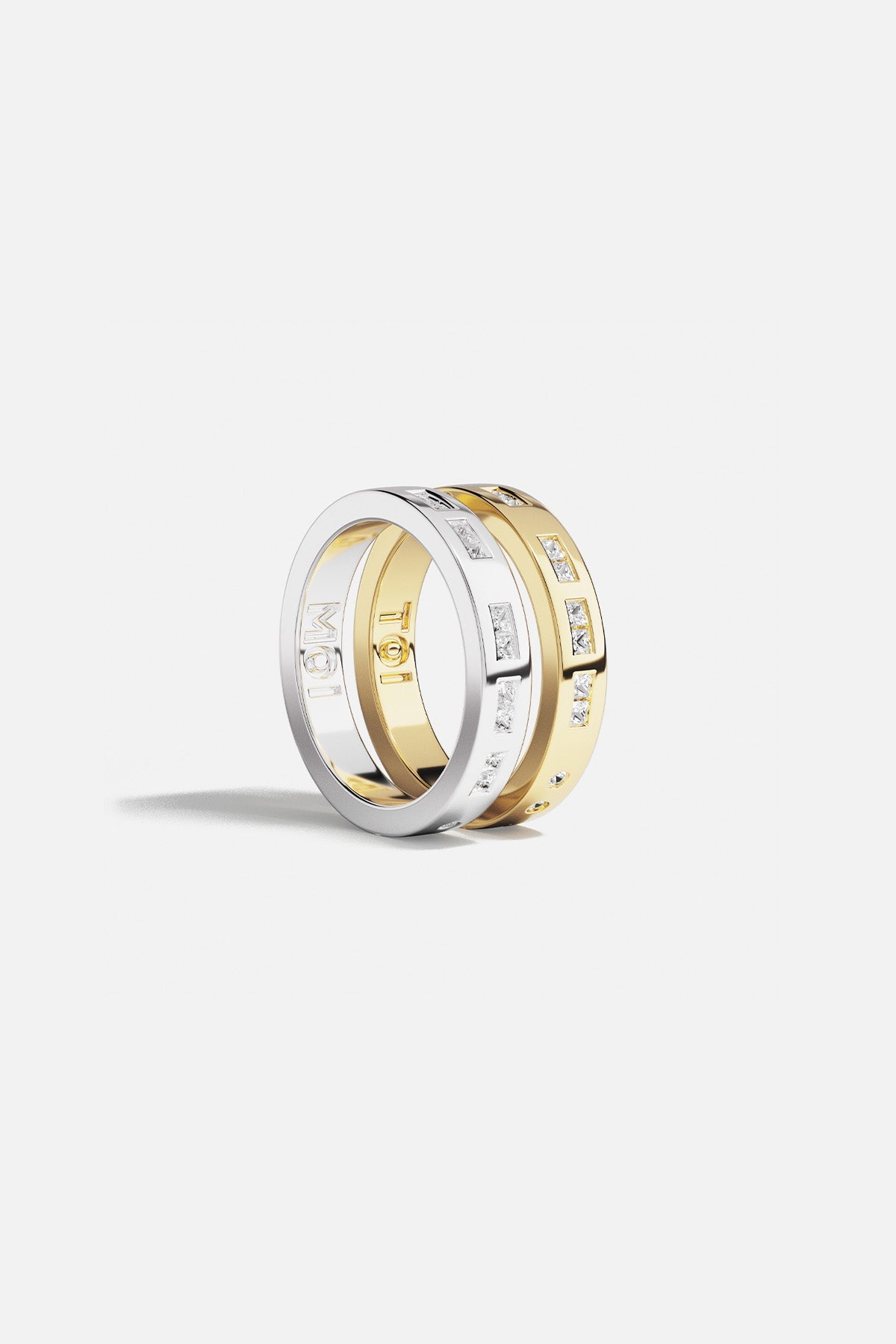 APM Monaco Bague Code Morse Toi Et Moi en Argent
