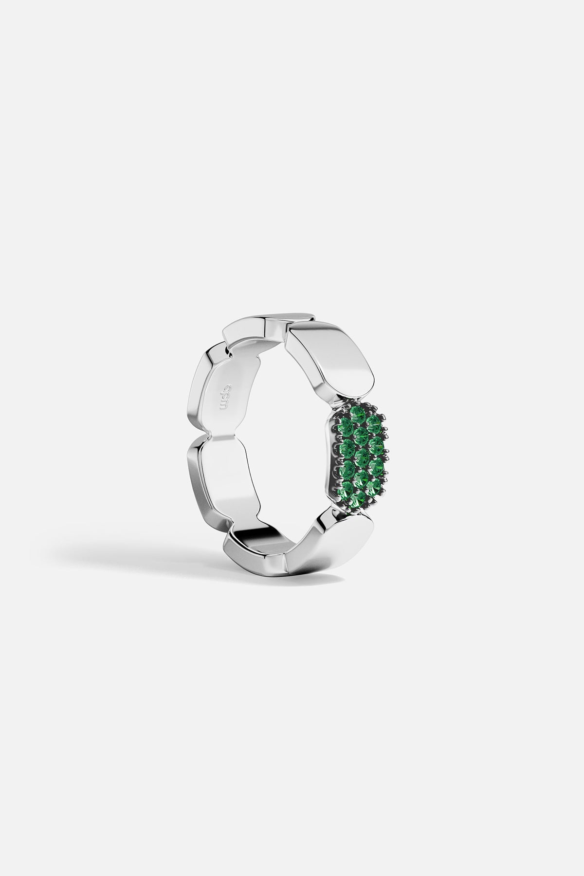 APM Monaco Bague Pavé en Argent