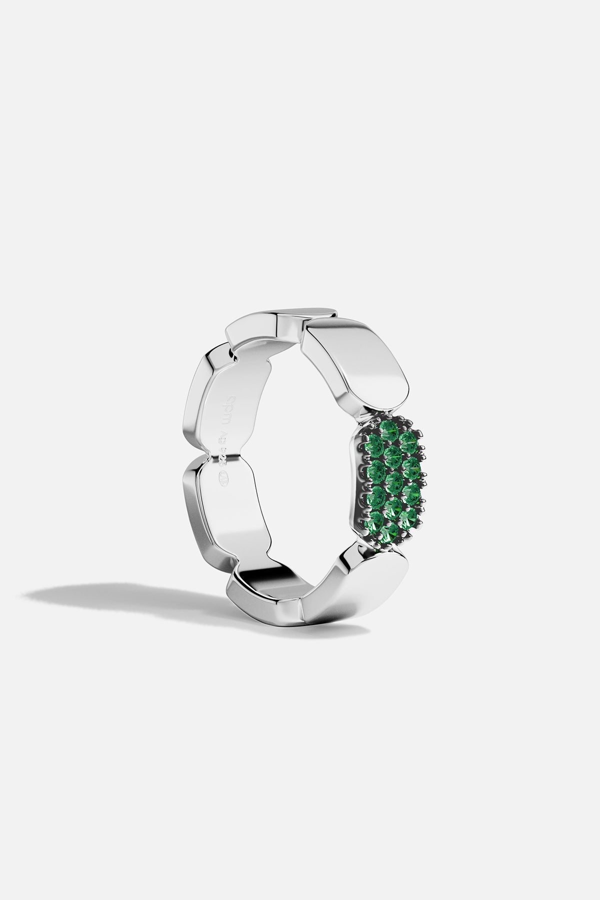 APM Monaco Bague Pavé en Argent