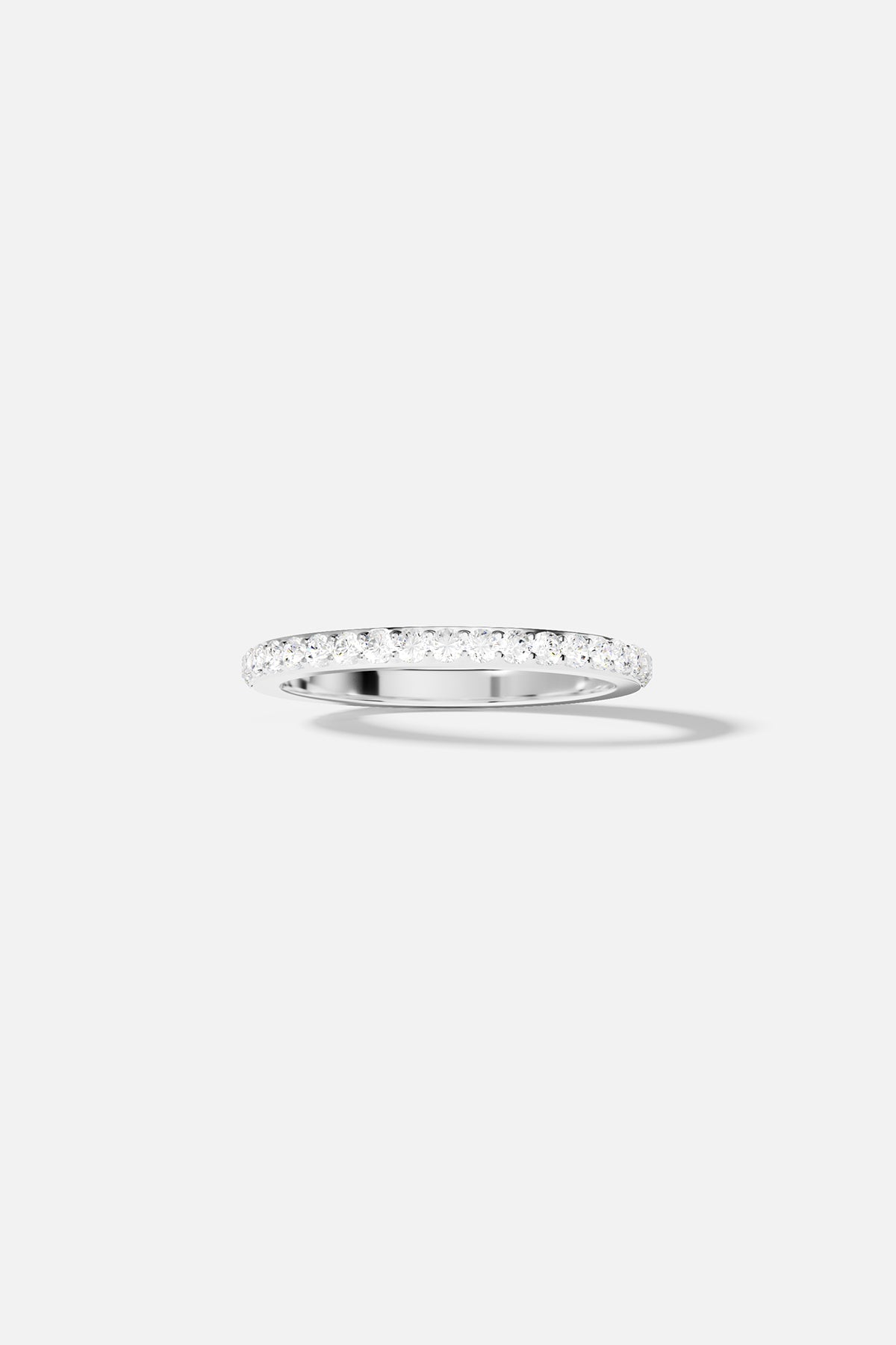 APM Monaco Bague Pavé Linéaire en Argent