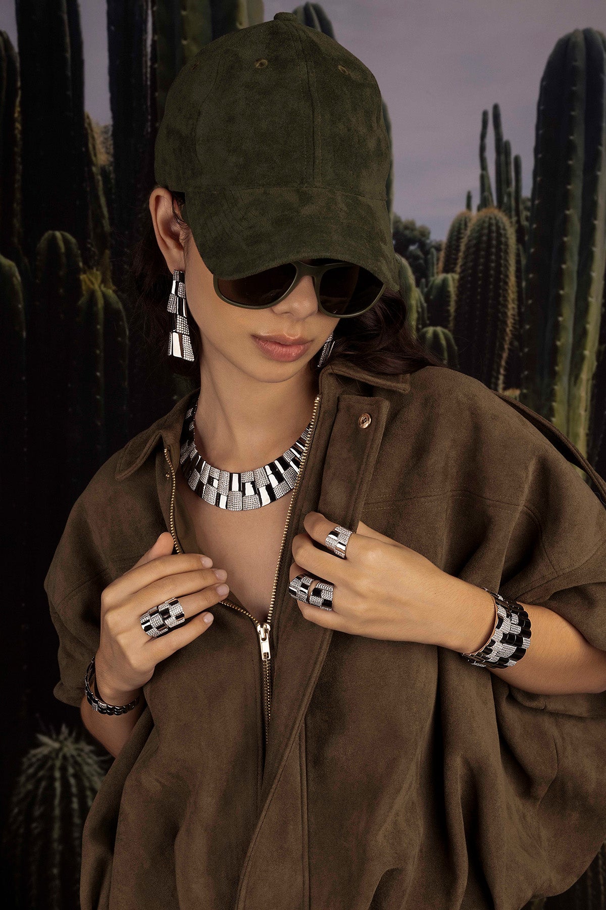 APM Monaco Bague Pavé en Argent