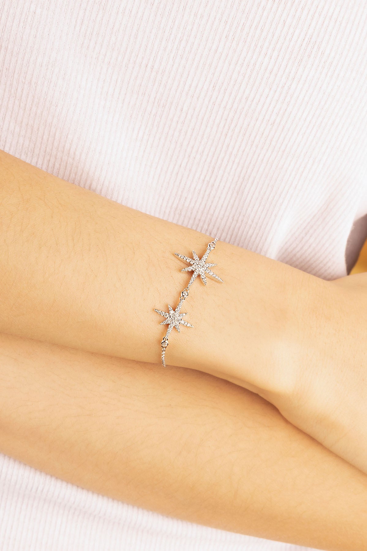 Bracelet Ajustable Double Météorites APM Monaco en argent