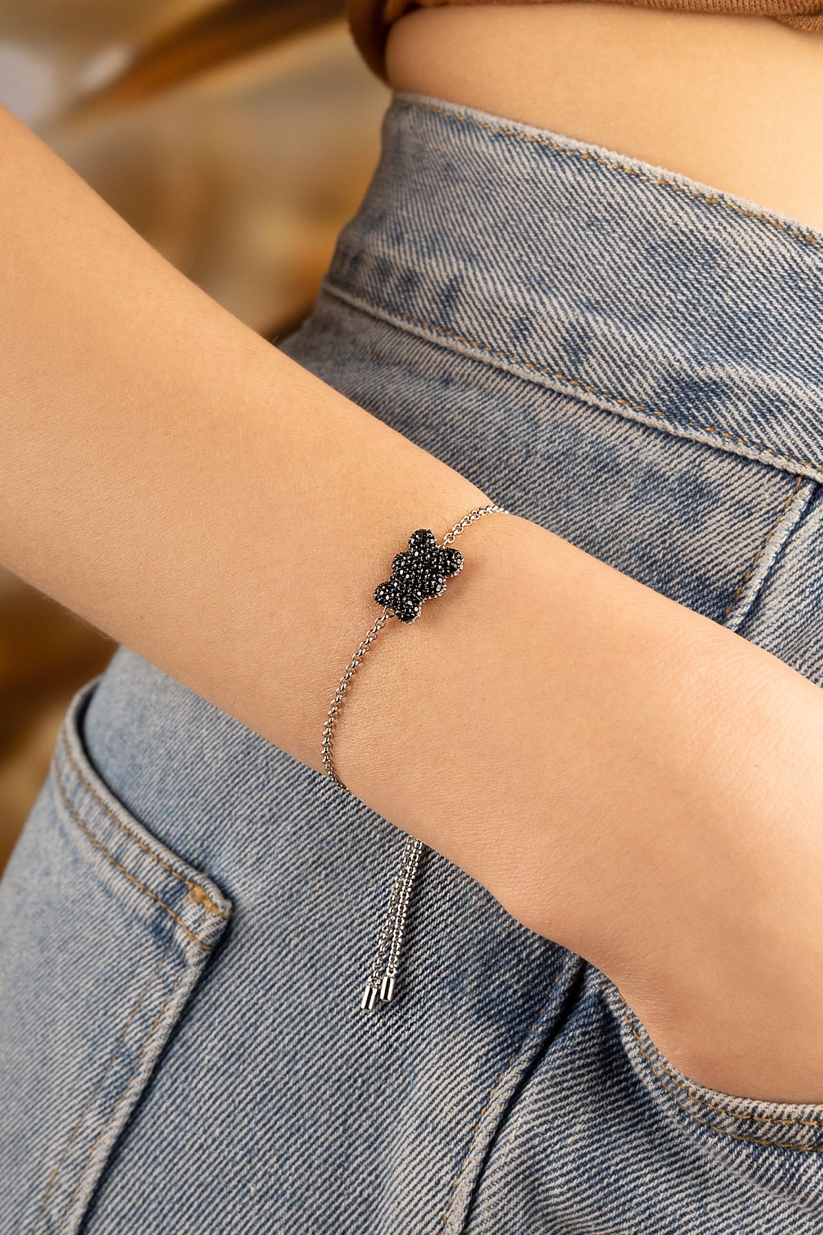 Bracelet Ajustable Yummy Bear Baby Mood APM Monaco en argent