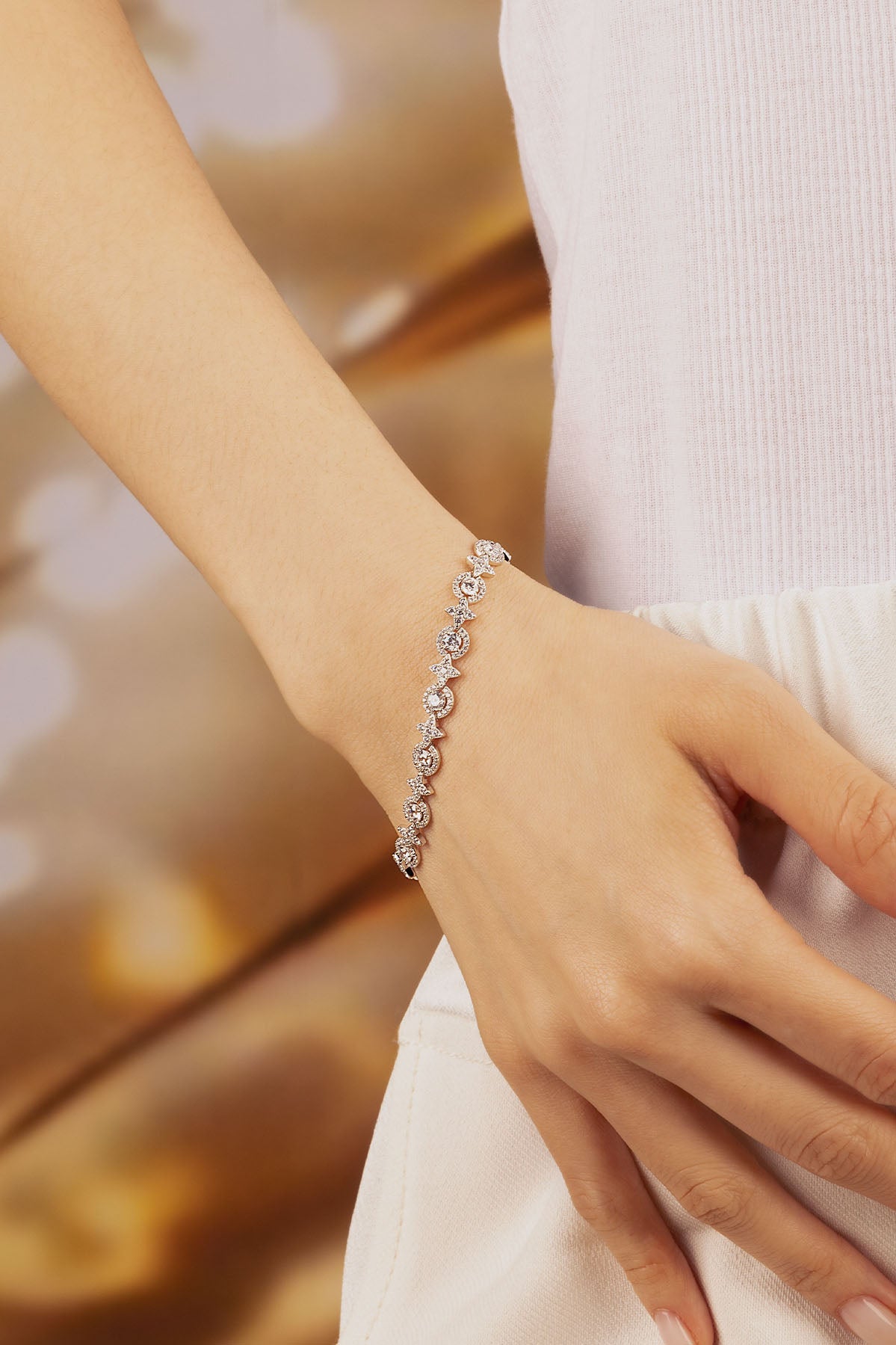 Bracelet Fin Météorites APM Monaco en argent