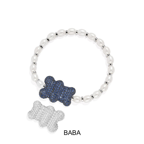 APM Monaco Bracelet Yummy Bear Baba avec perles en Argent