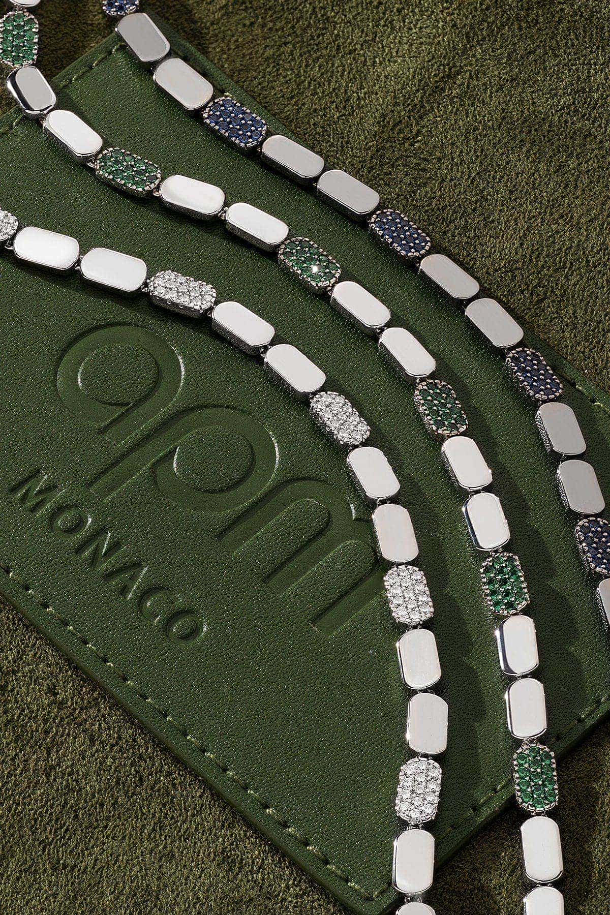 APM Monaco Bracelet Pavé en Argent