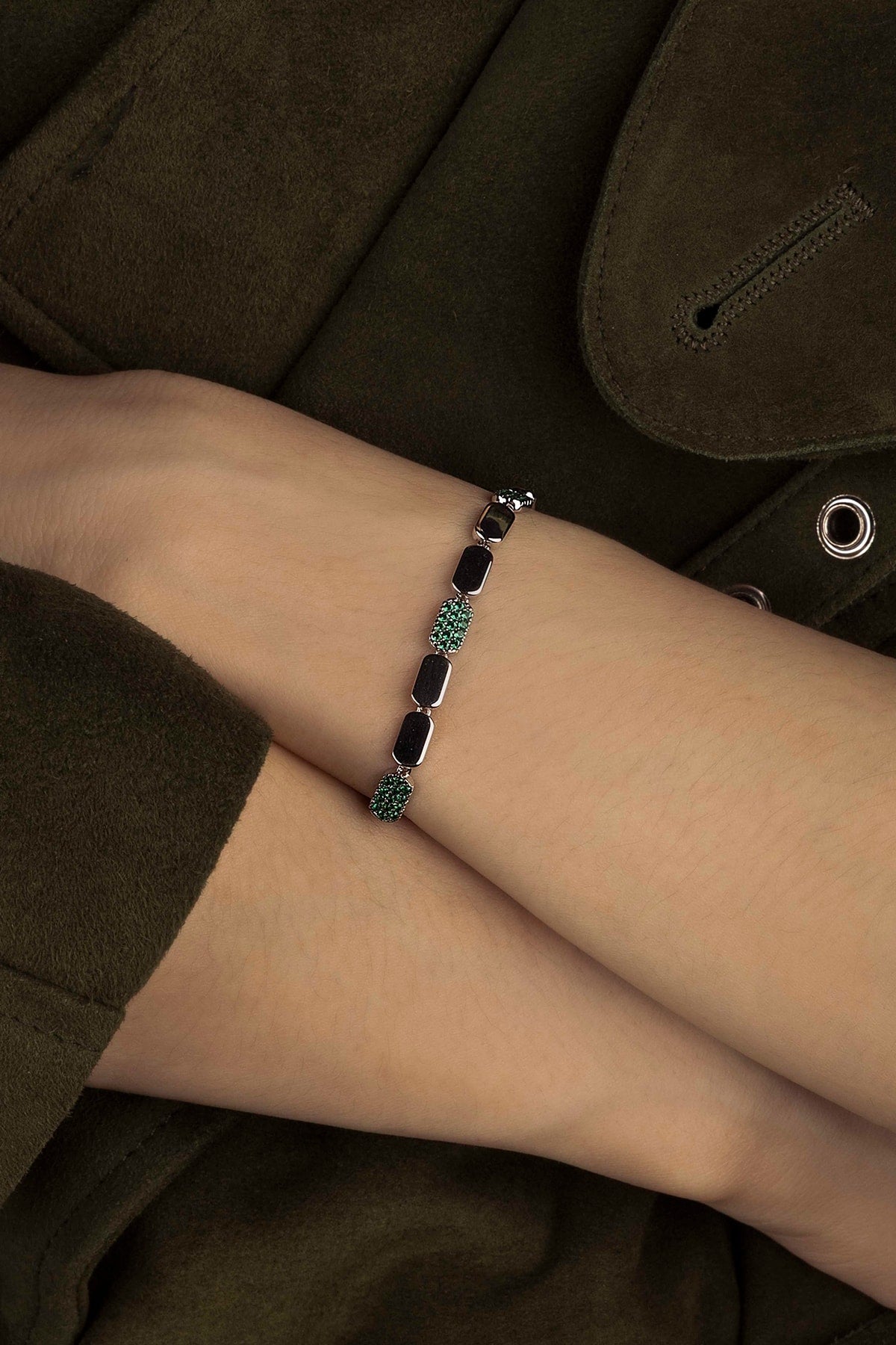 APM Monaco Bracelet Pavé en Argent