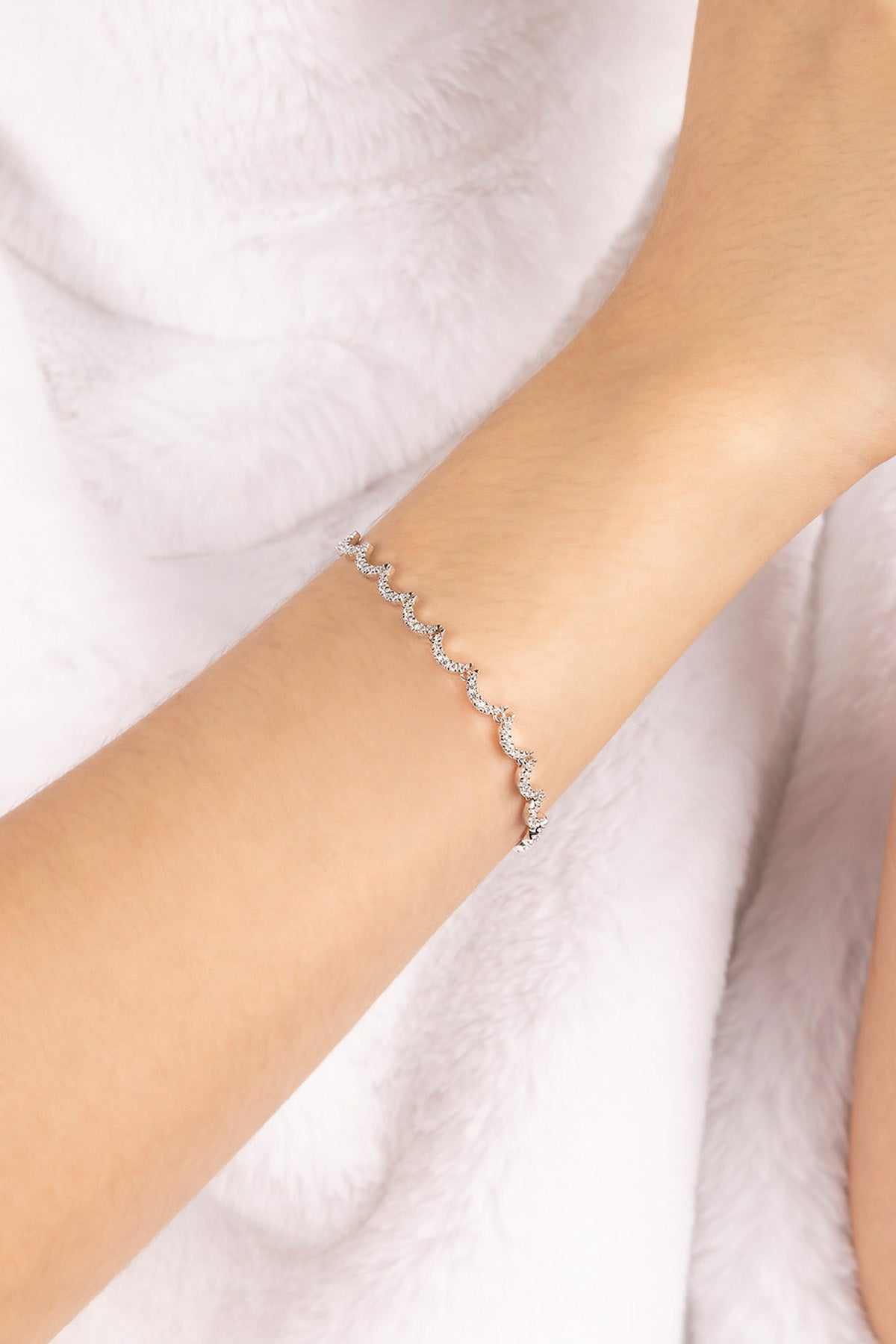 APM Monaco Bracelet Wavy Argent en Argent