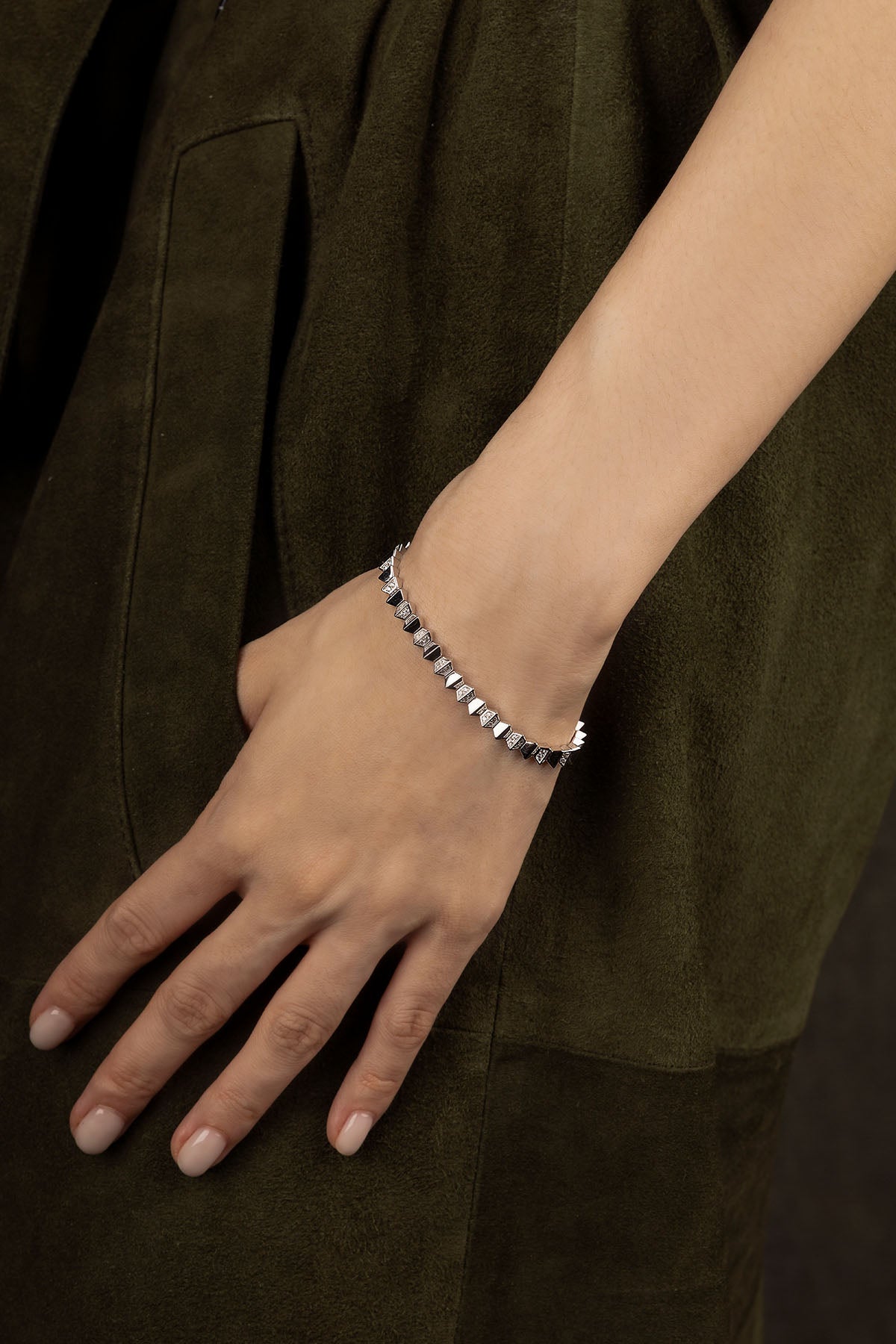 APM Monaco Bracelet Up and Down en Argent
