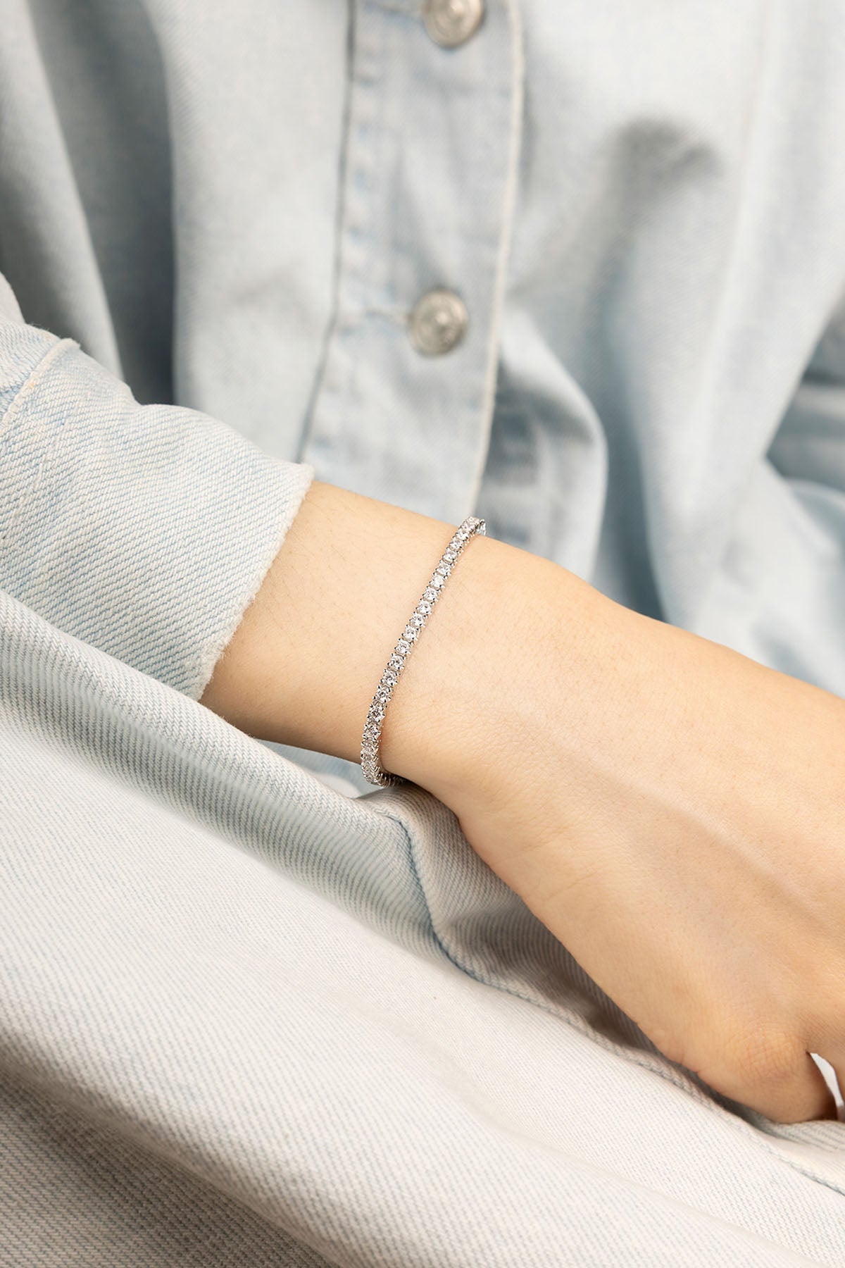 APM Monaco Bracelet Tennis en Argent
