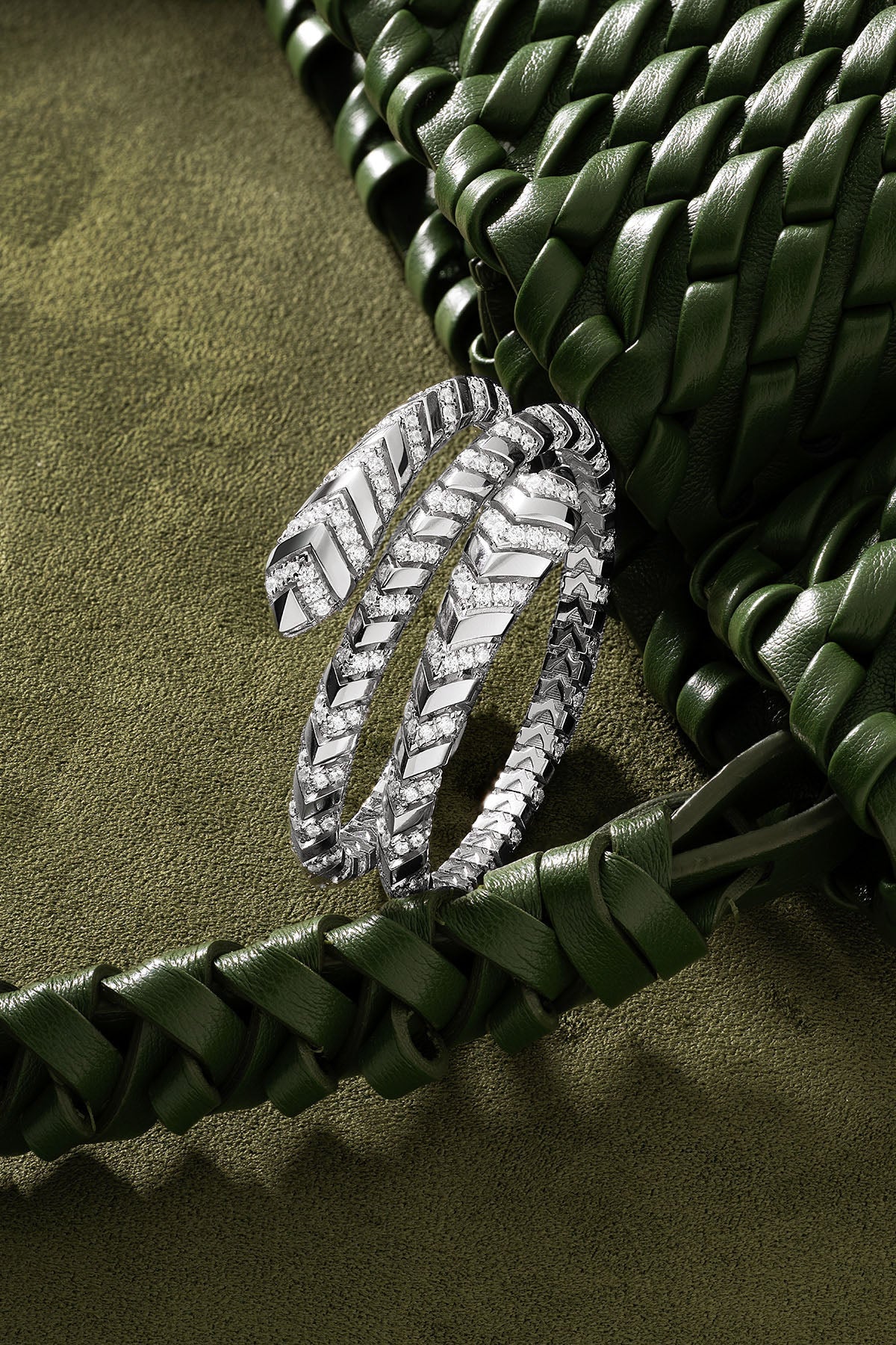 APM Monaco Jonc Double Wrap Kaa en Argent