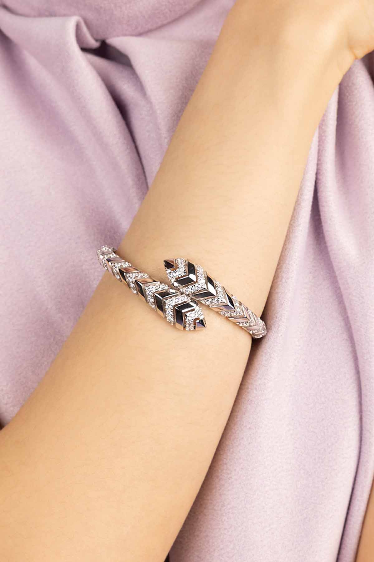 APM Monaco Jonc Wrap Kaa en Argent