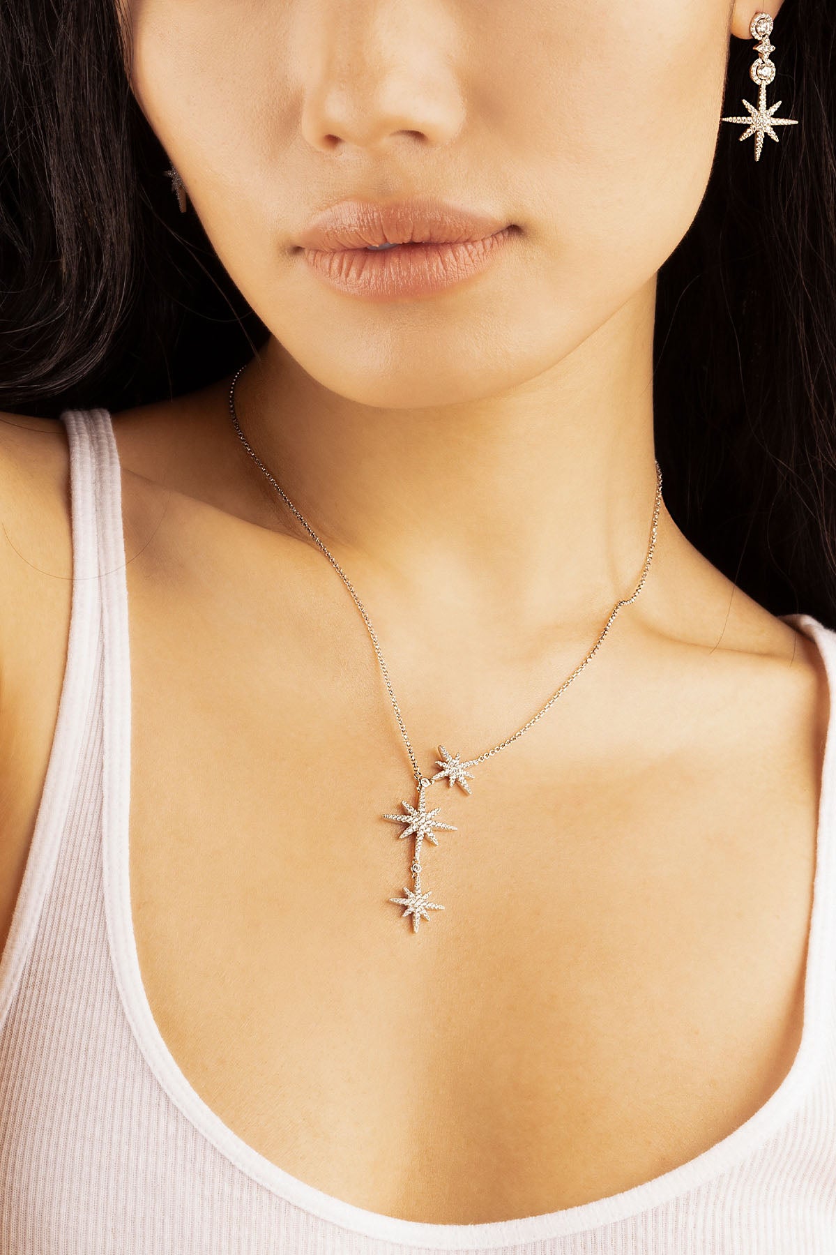 Collier Ajustable Triple Météorites APM Monaco en argent