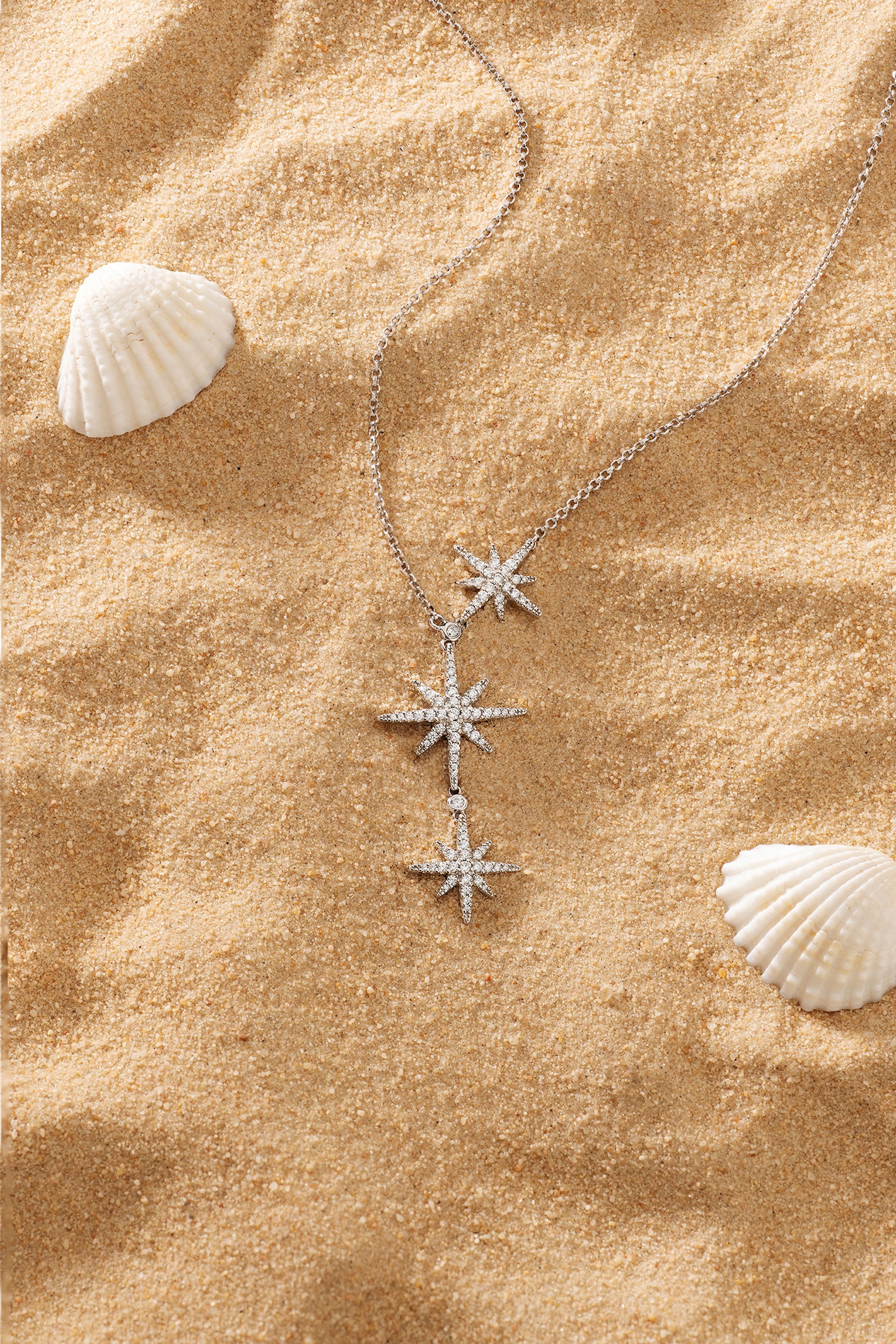 Collier Ajustable Triple Météorites APM Monaco en argent