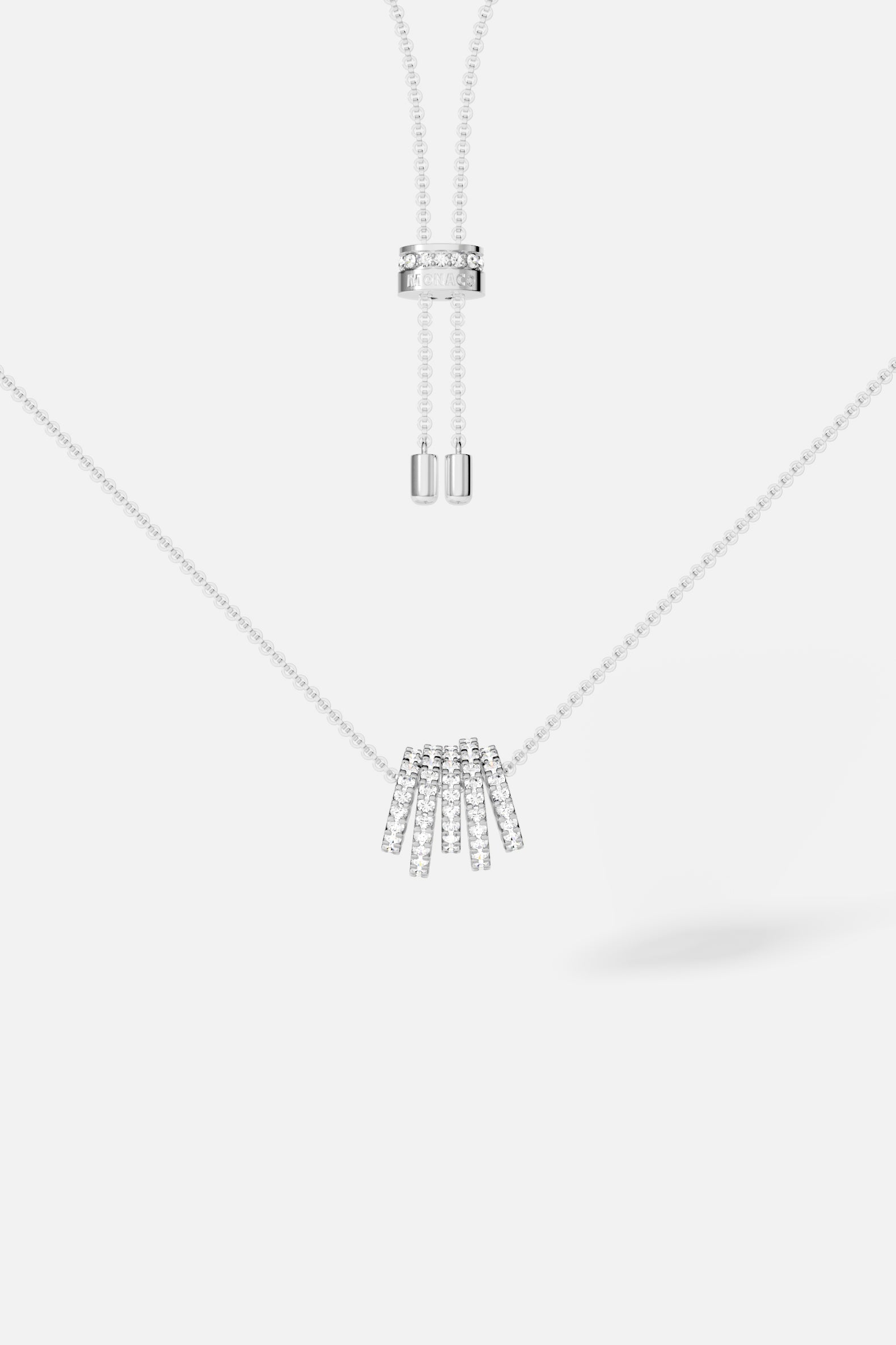 APM Monaco Collier Ajustable Anneaux en Argent