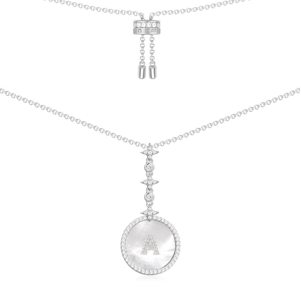 APM Monaco Collier Ajustable Alphabet Eternelle en Argent