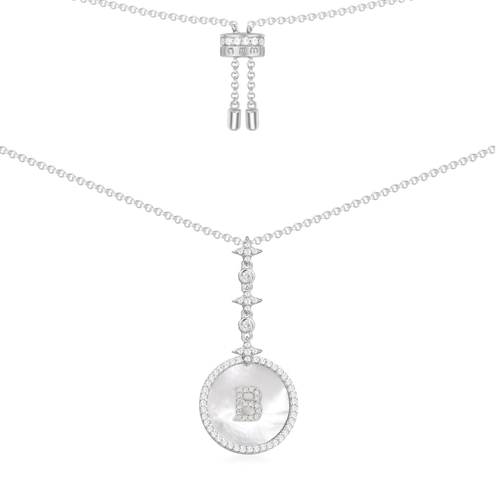 APM Monaco Collier Ajustable Alphabet Eternelle en Argent