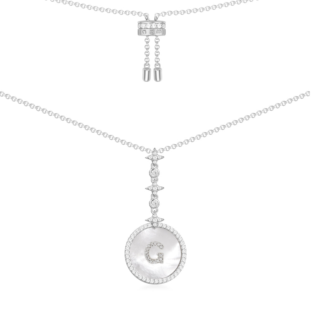 APM Monaco Collier Ajustable Alphabet Eternelle en Argent