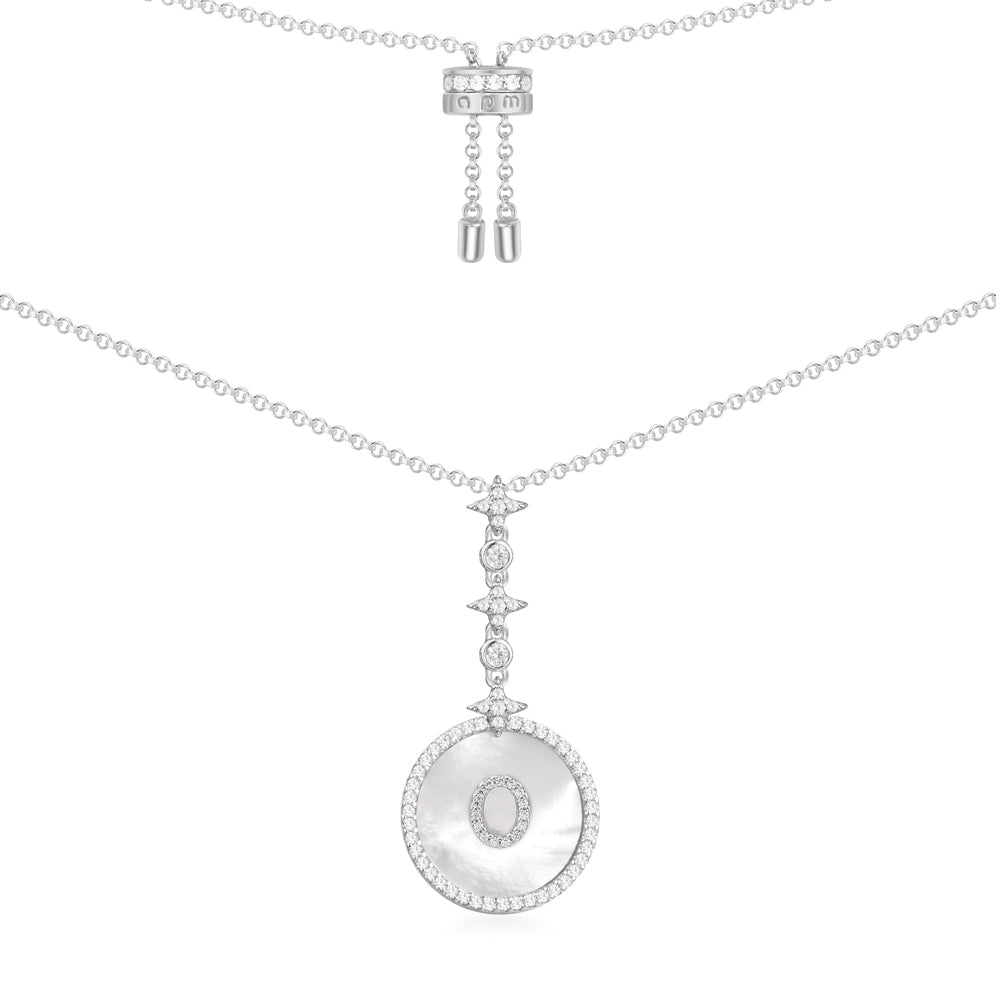 APM Monaco Collier Ajustable Alphabet Eternelle en Argent