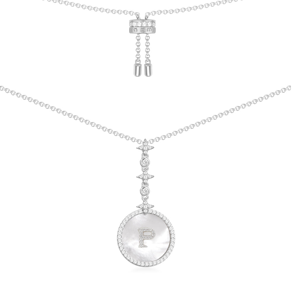 APM Monaco Collier Ajustable Alphabet Eternelle en Argent