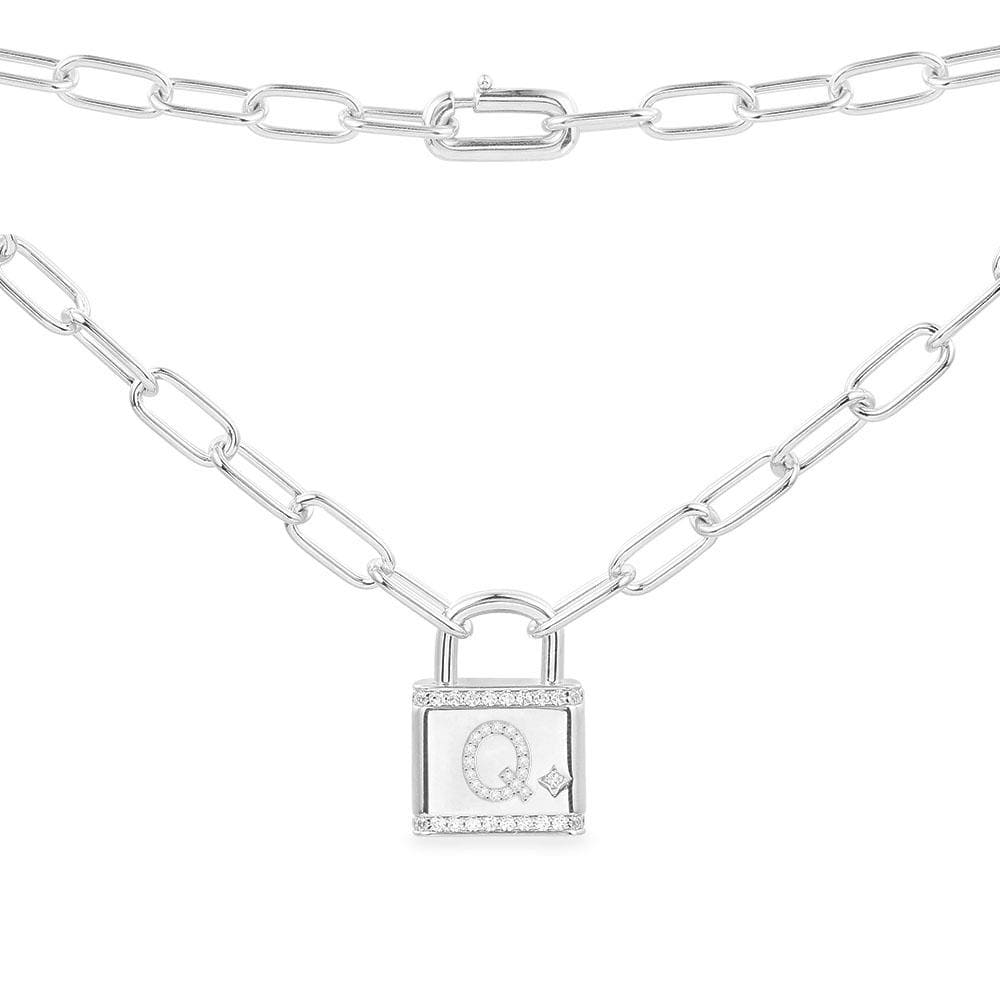 APM Monaco Collier Cadenas Alphabet en Argent