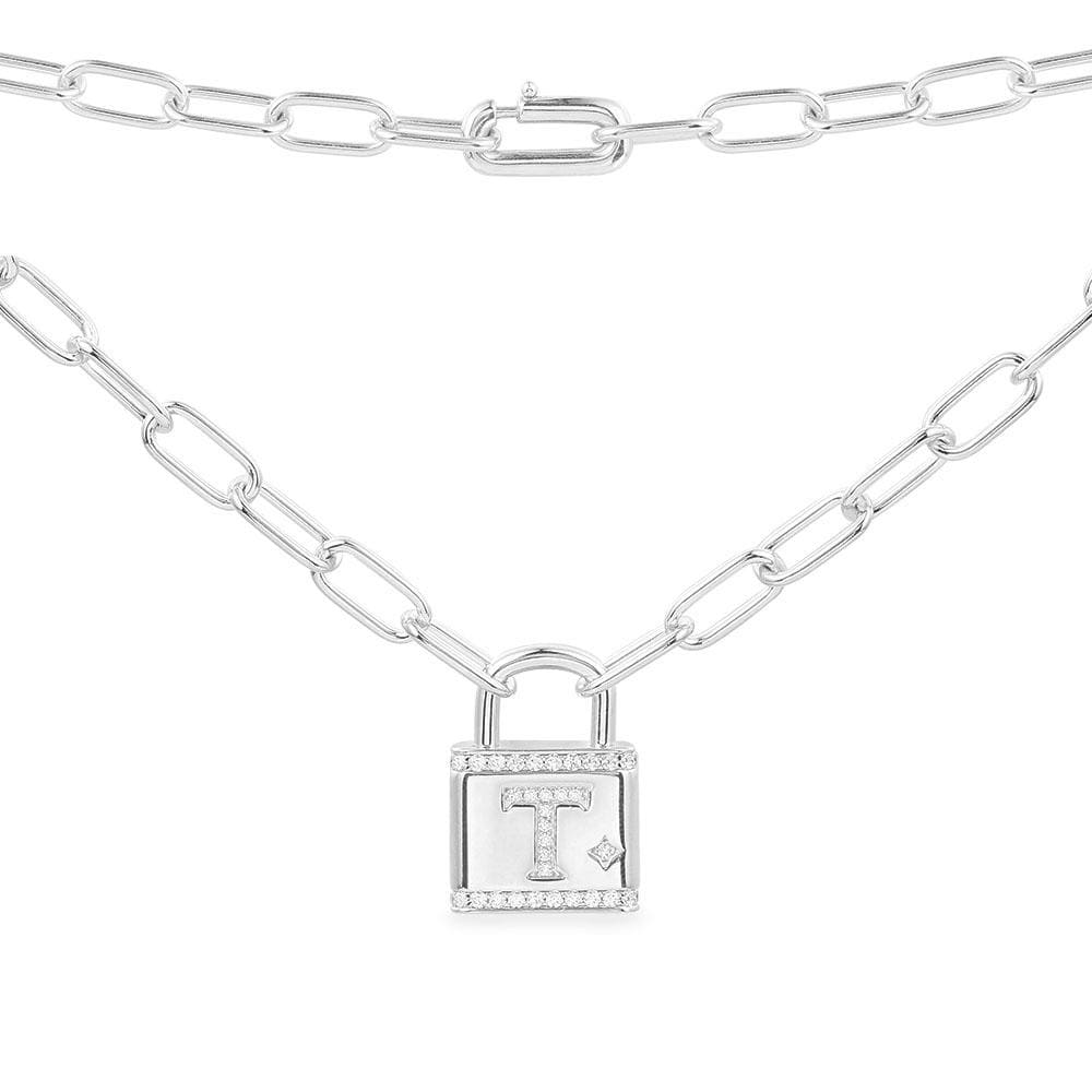 APM Monaco Collier Cadenas Alphabet en Argent