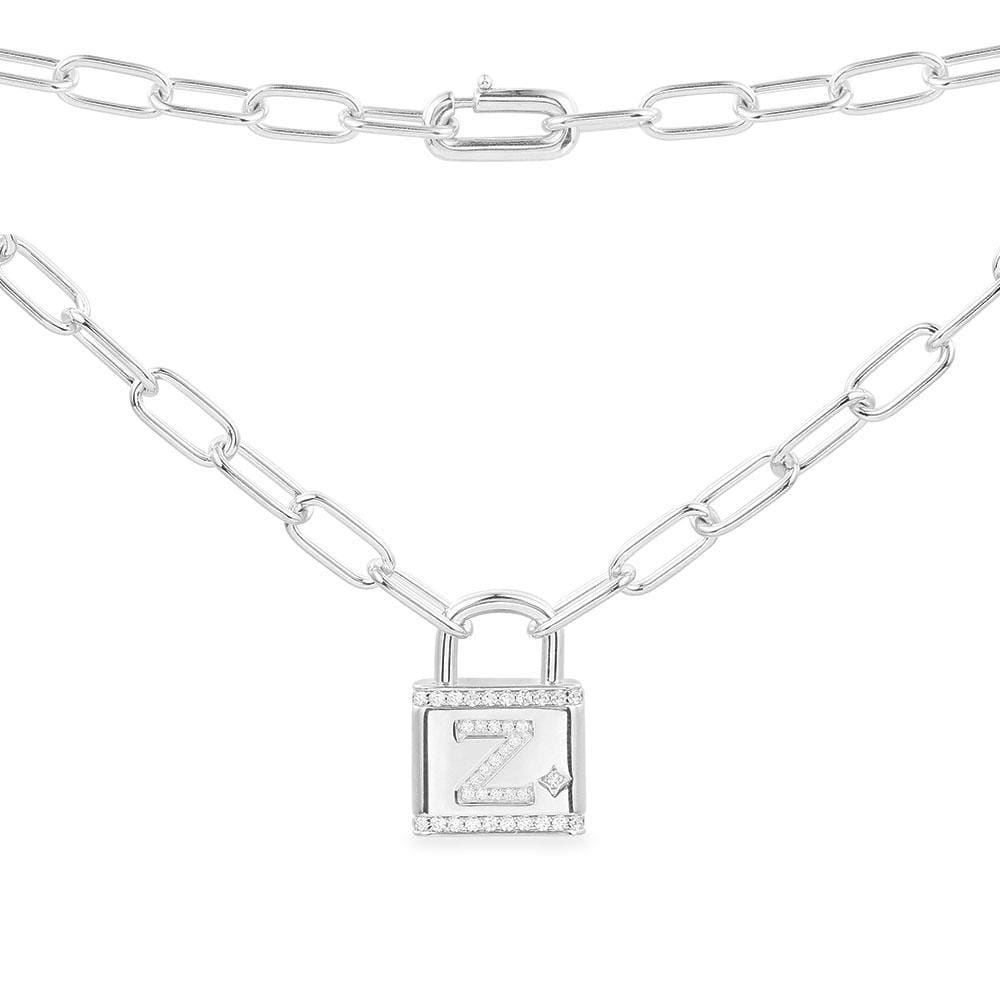 APM Monaco Collier Cadenas Alphabet en Argent