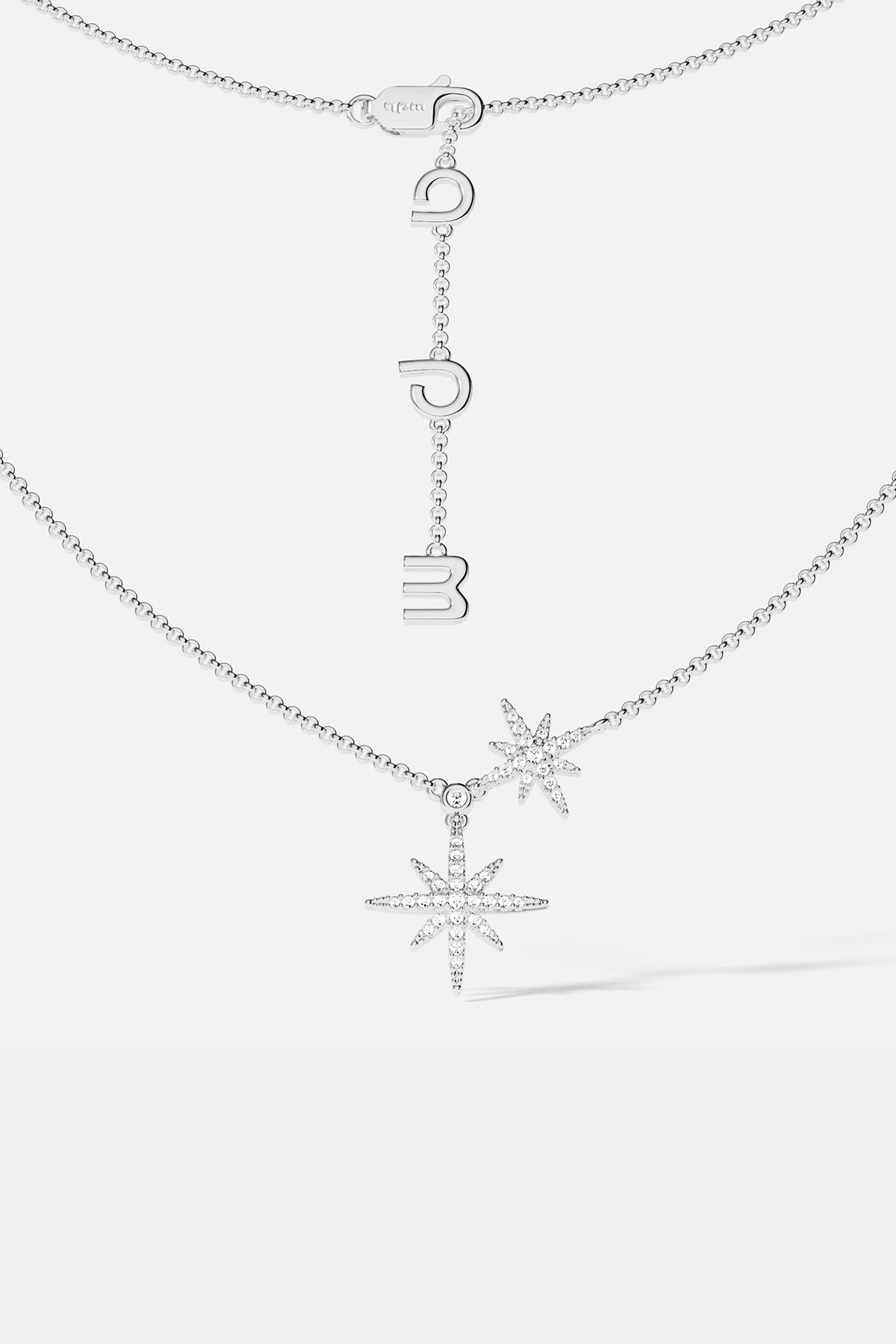 APM Monaco Collier Ajustable Double Météorites en Argent