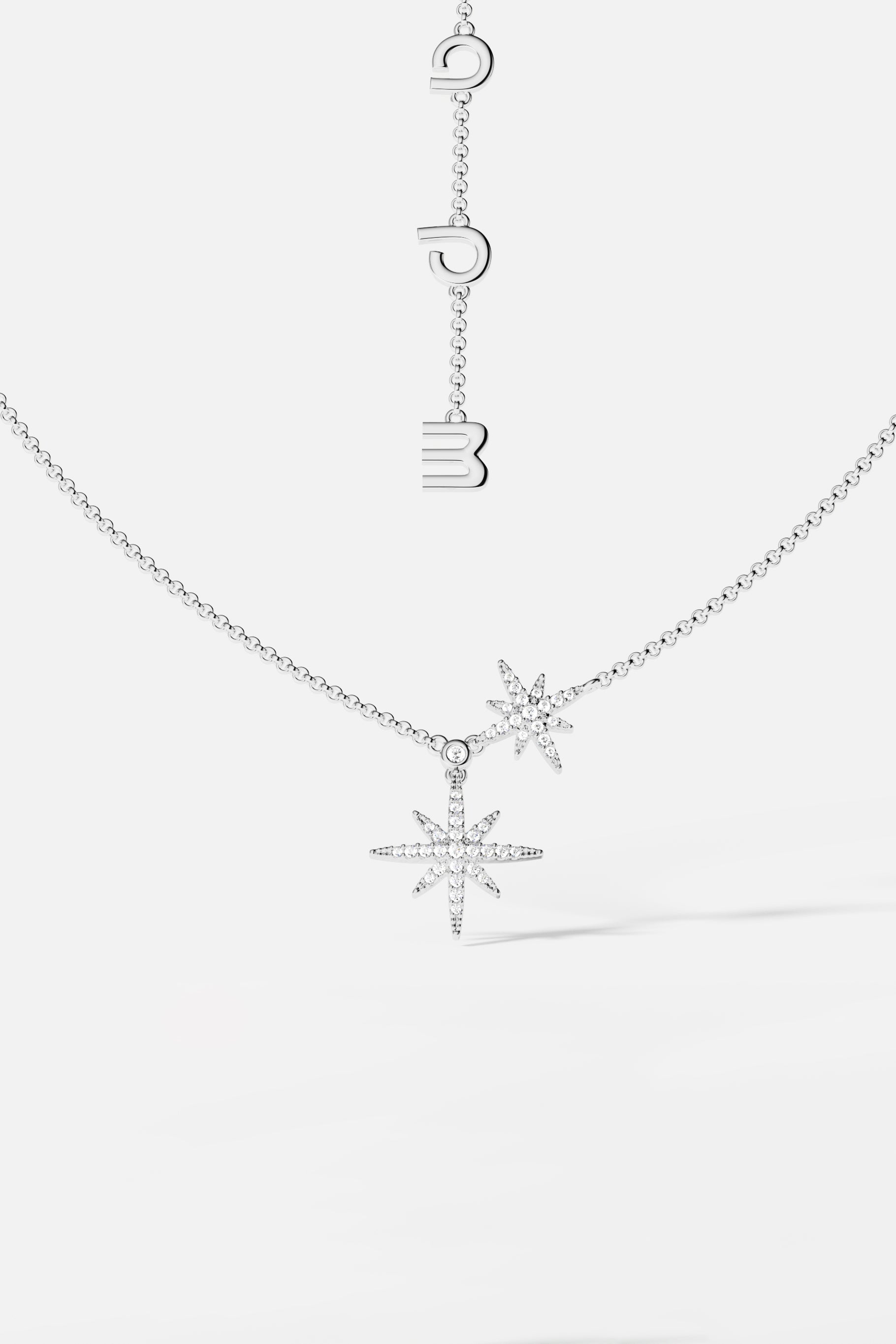 APM Monaco Collier Ajustable Double Météorites en Argent