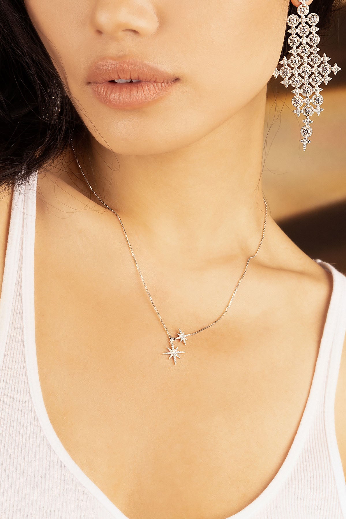Collier Ajustable Double Météorites APM Monaco en argent