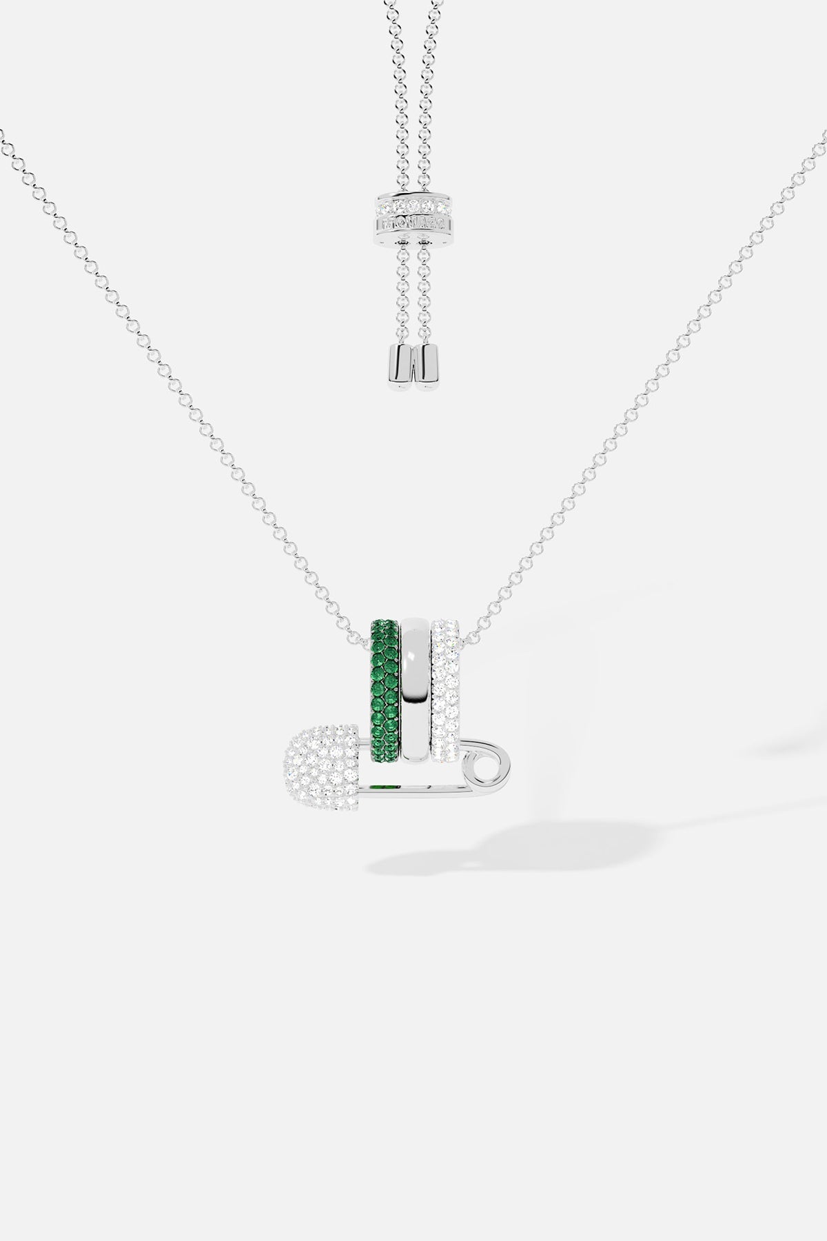APM Monaco Collier Ajustable Épingle en Argent