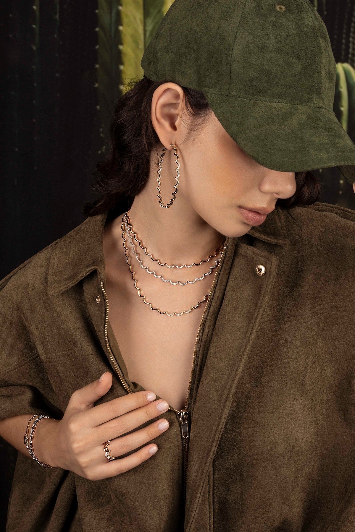 APM Monaco Collier Ajustable Wavy Argent en Argent
