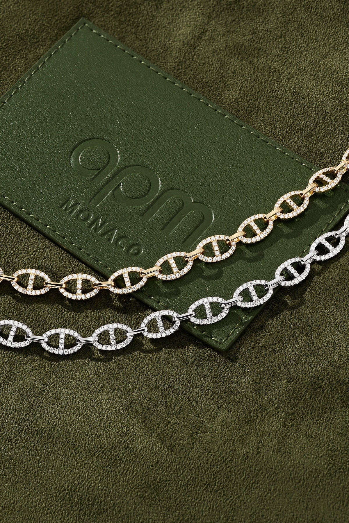 APM Monaco Collier Chaîne Maille Marine en Argent