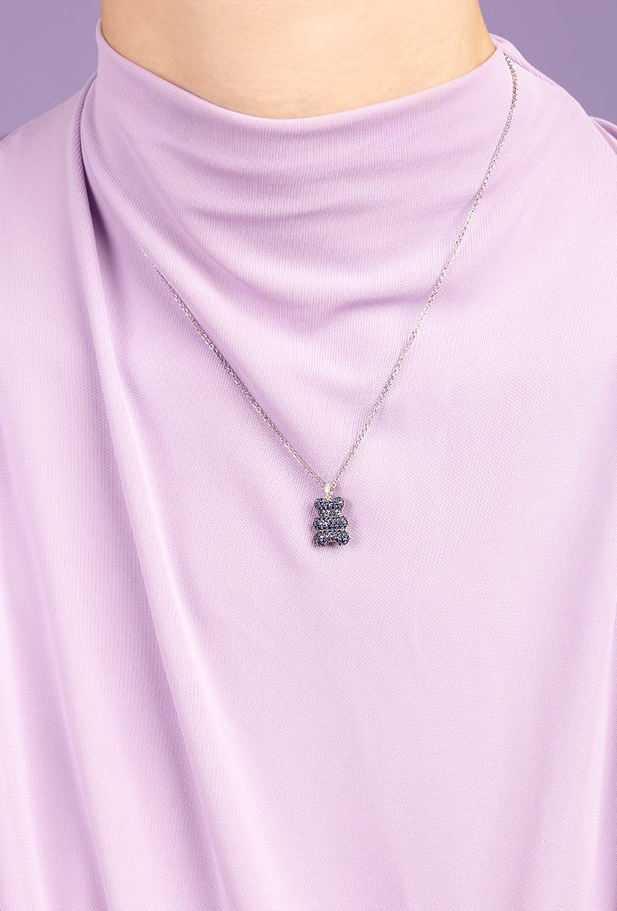 APM Monaco Collier Ajustable Yummy Bear Baby Baba en Argent