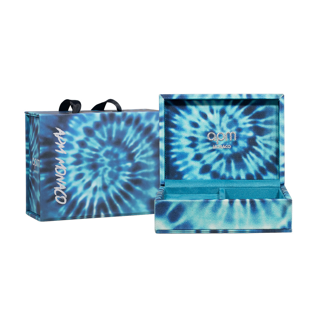 Bo te bijoux Tie Dye bleue APM Monaco